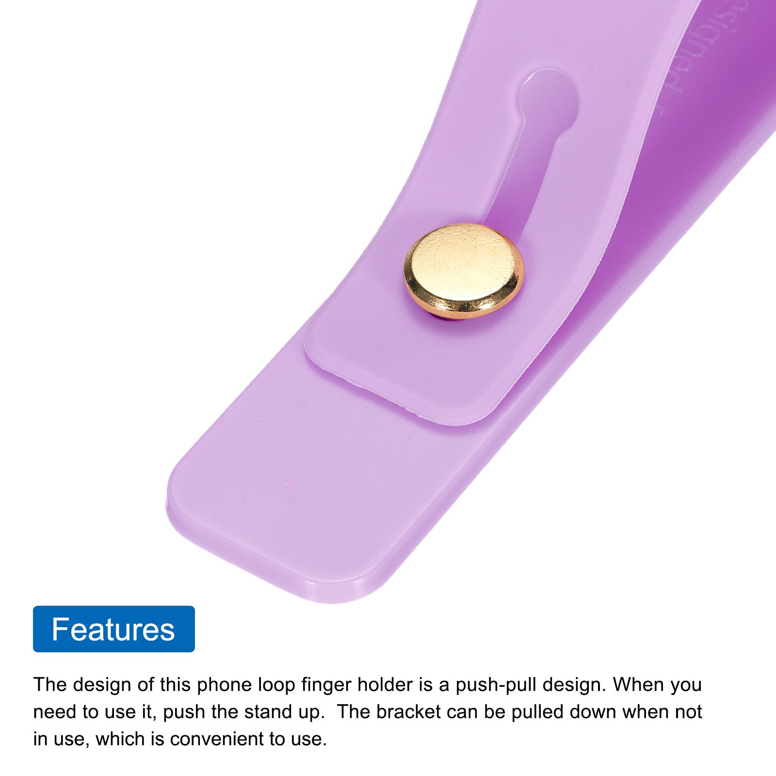 **MECCANIXITY 2-Pack Silicone Phone Finger Strap Holder - Anti-Slip Grip & Stand for iPhone, Samsung, Most Smartphones (Purple) - Perfect for Running, Gym, Commuting & One-Handed Use**