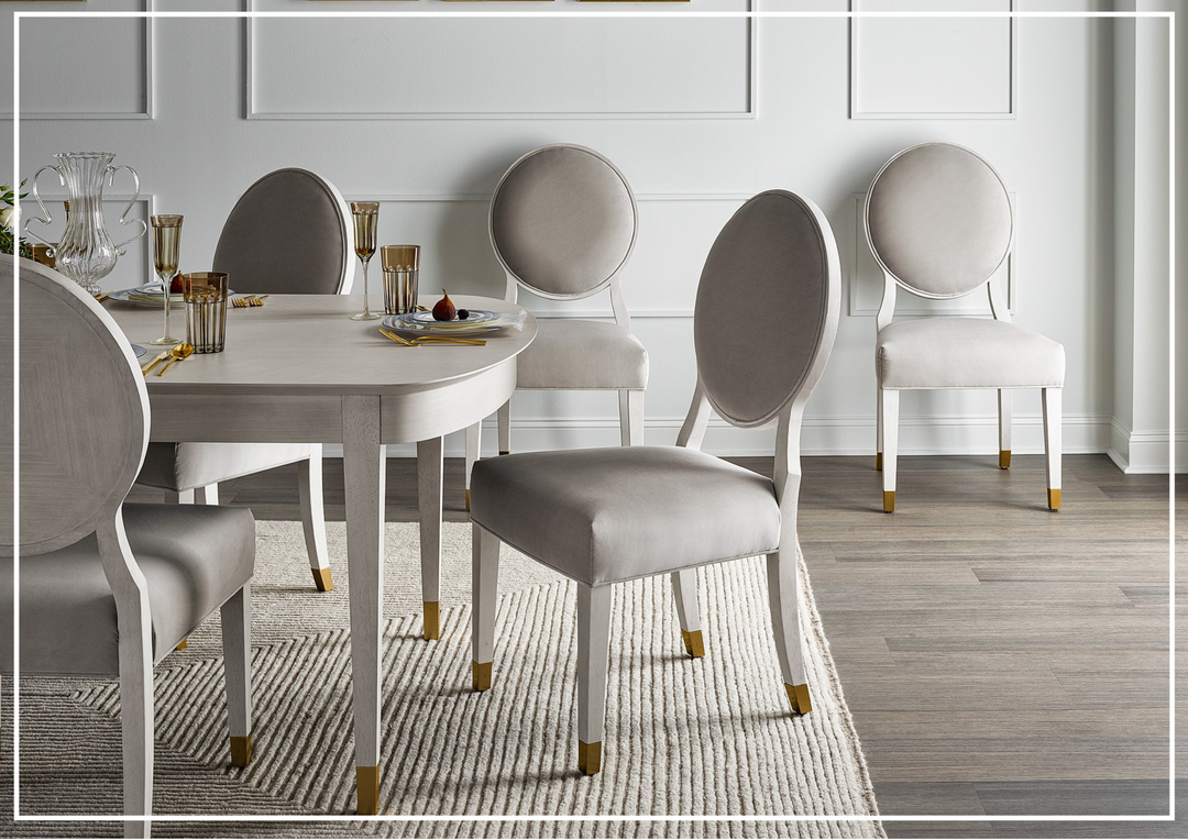Universal Love Joy Bliss Oval Side Chair with Gold Metal Capped Legs - Elegant Accent Chair for Living Room, Bedroom, or Office Decor