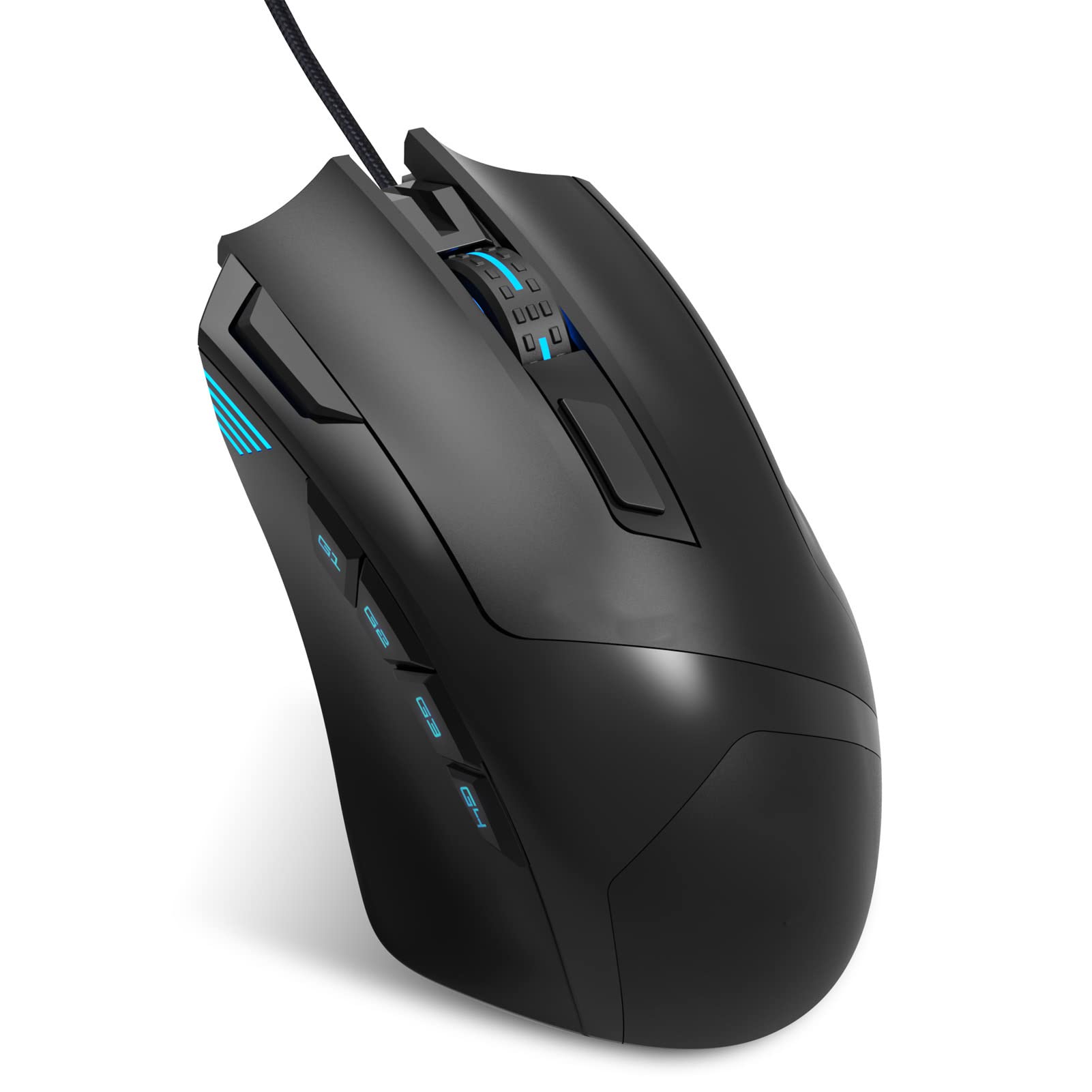 ASHATA RGB USB Wired Gaming Mouse - 6000DPI Adjustable, Ergonomic 9-Button Programmable Gaming Mouse with USB Cord for Windows PC, Laptop, Home Office - Perfect for FPS, MOBA Games and Long Work Sessions