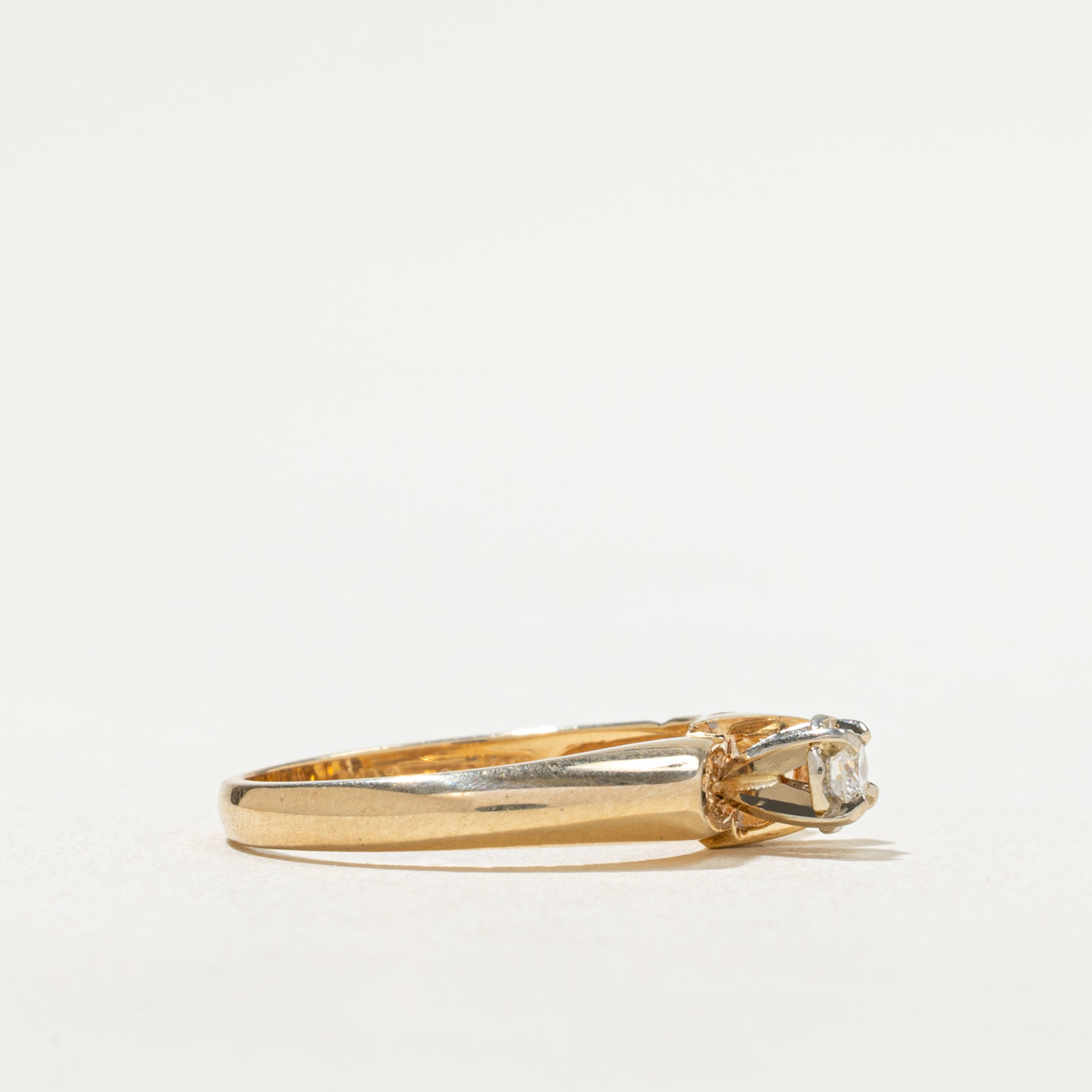0.11ct Diamond Open Grooved Ring - Size 6.25 - Elegant Stackable Band for Women - Perfect for Weddings, Anniversaries & Everyday Wear