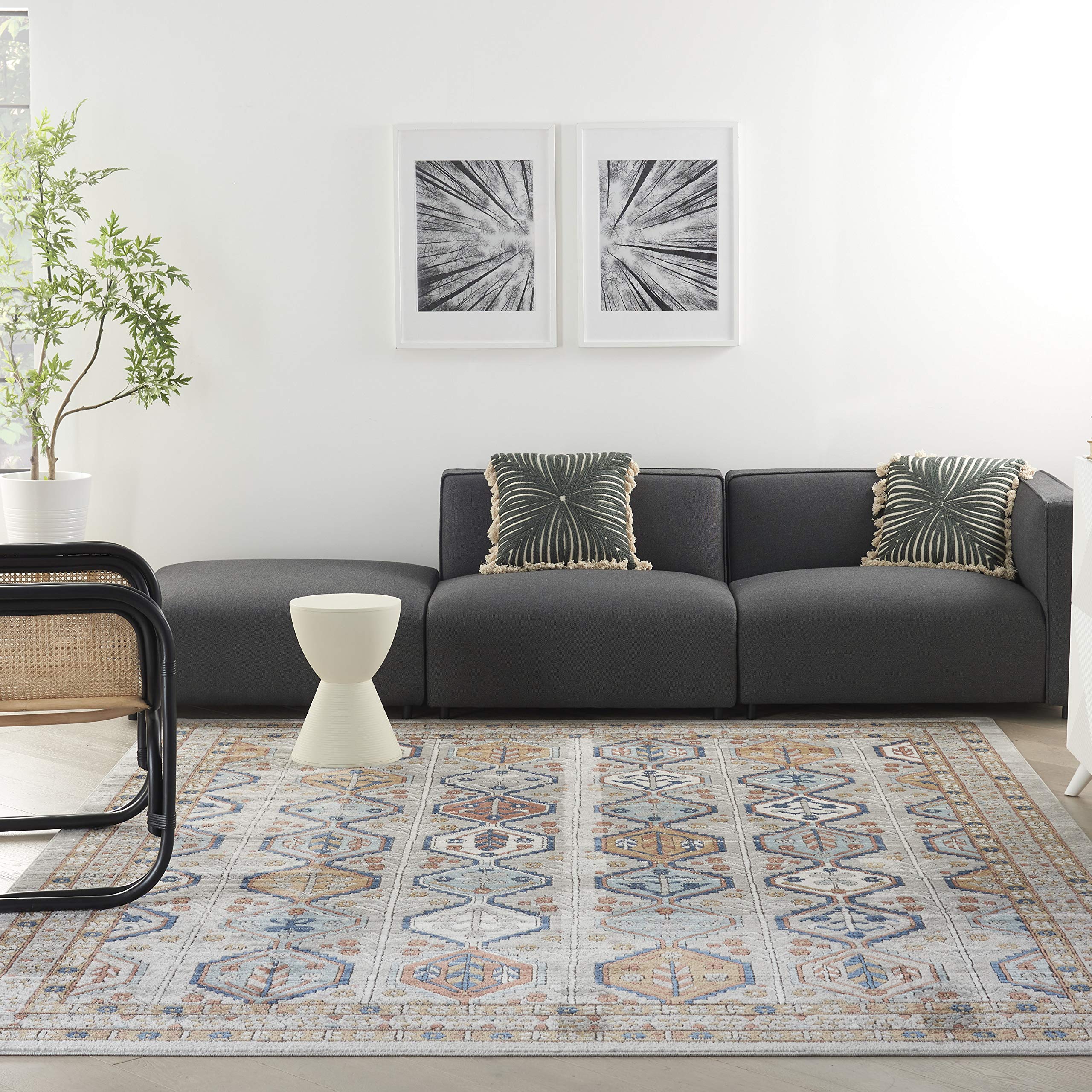 Nourison Concerto Bohemian Grey/Multi 6'7