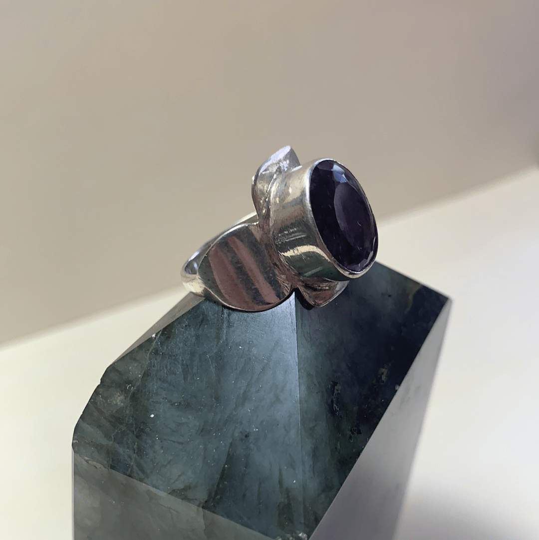 Natural Amethyst Sterling Silver Ring for Women Size 9 | Elegant Purple Gemstone Jewelry Gift for Birthday, Anniversary & Valentine's Day | Perfect for Everyday Wear & Special Occasions