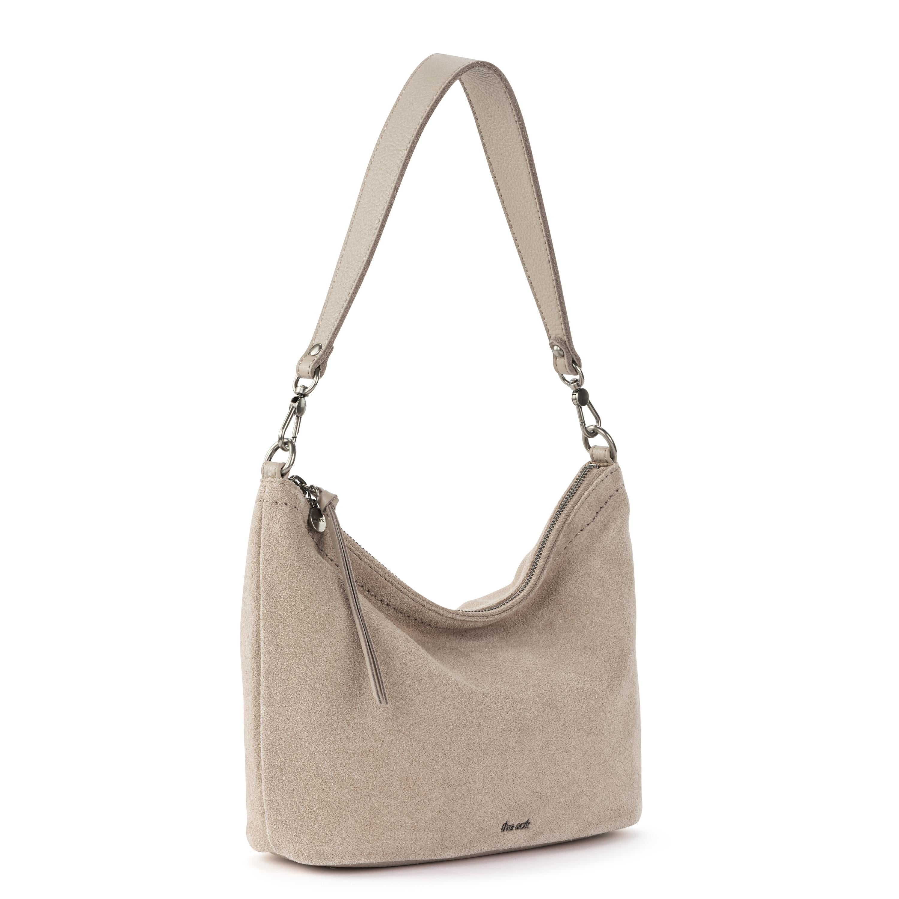 Jasmine Small Hobo Leather Sand Suede Handbag - Stylish Crossbody Purse for Women, Perfect for Work, Travel & Everyday Use