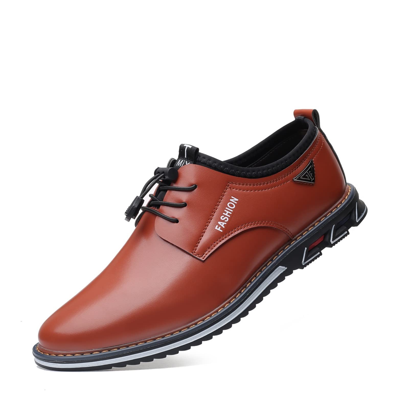 Men's Dress Shoes with Elastic Band - Big Size Comfortable Casual Work Flats for Business, Office & Daily Wear - Perfect for Formal Events, Weddings & Professional Occasions