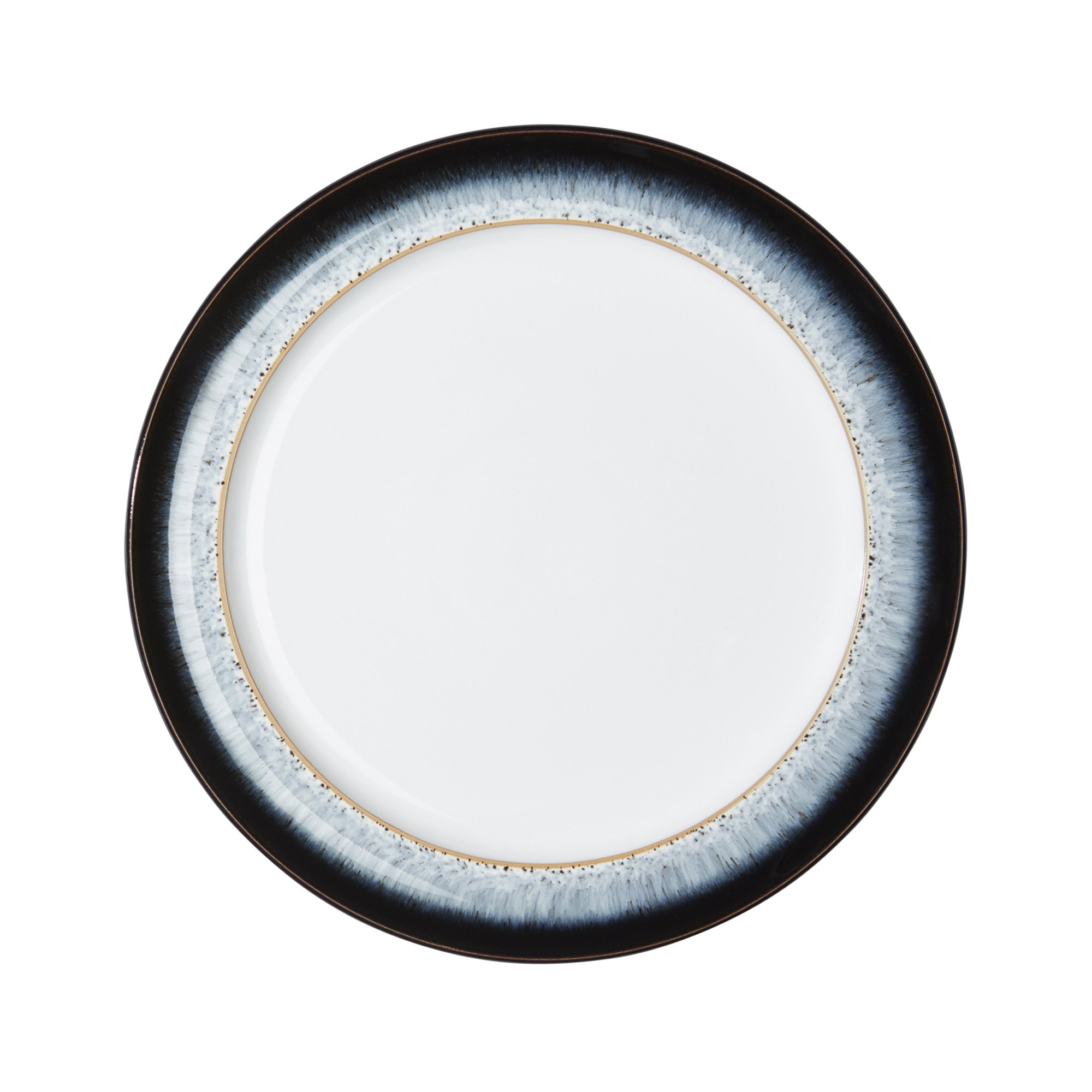 Denby Halo 4-Piece Wide Rimmed Salad Plates Set – Durable Ceramic Dinner Plates for Salads, Pasta & Appetizers – Perfect for Dining, Entertaining & Everyday Use