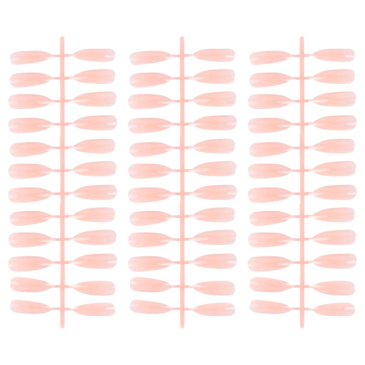 72pcs Acrylic French False Nails - Pointed Nail Tips for Halloween, Manicure, Nail Art & Costume - Pink ABS Nail Stickers for Women, Perfect for Parties, Cosplay & Special Occasions
