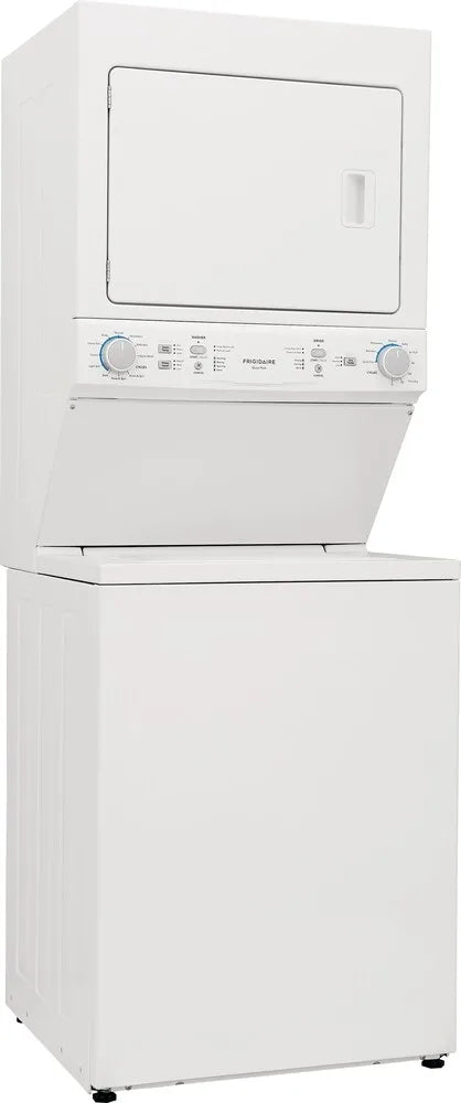 Frigidaire 27 Inch Stacked Washer and Dryer Laundry Center in White - FLCE7523AW | Perfect for Small Spaces & Apartments | Energy Efficient & Space Saving Laundry Solution