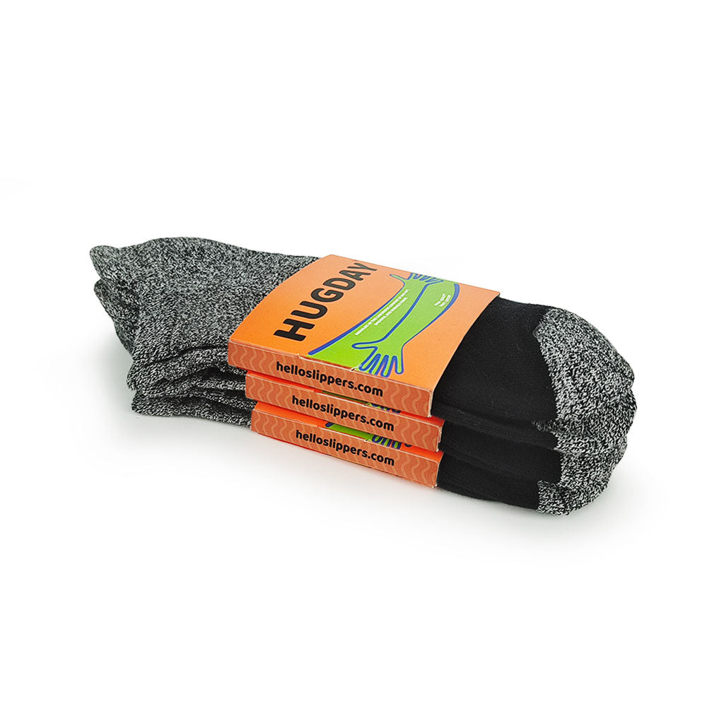 Tri Block Ankle Socks 3-Pack - Charcoal & Black - Comfortable No-Show Socks for Men & Women - Perfect for Running, Gym, and Everyday Wear