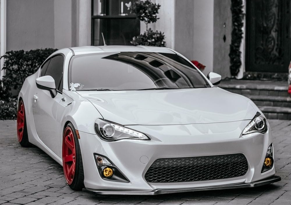 iJDMTOY JDM Style Yellow Lens Fog Light Kit with Fog Lamps, Switch & Gloss Black Bezels for 2013-2016 Scion FR-S | Complete Upgrade for Night Driving & Off-Road Visibility