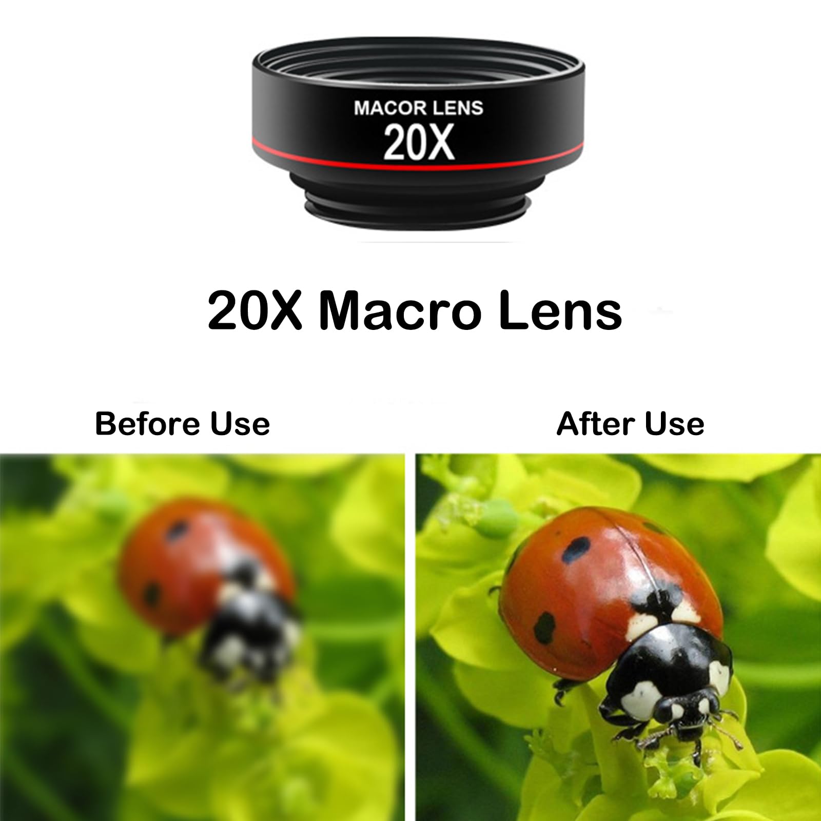 6 in 1 Cell Phone Camera Lens Kit - 22x Telephoto, 180° Fisheye, 120° Wide Angle & 20x Macro Lens with Tripod - Universal Clip Compatible with iPhone & Android Smartphones - Perfect for Travel, Vlogging & Close-Up Photography