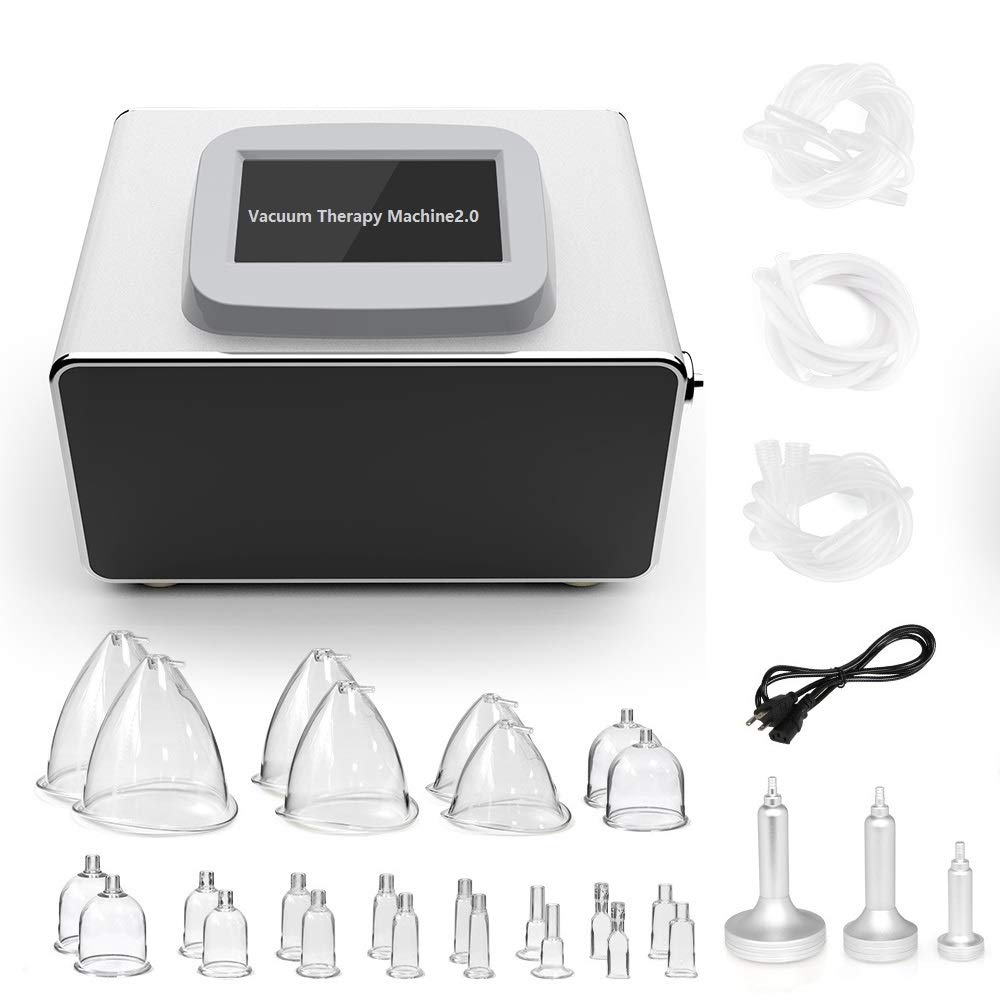 Professional Butt Vacuum Therapy Machine with Buttock Cups & Touch Screen - Timer Included for Vacuum Butt Lifting & Cupping - White | Home Spa & Body Contouring Device for Glute Enhancement