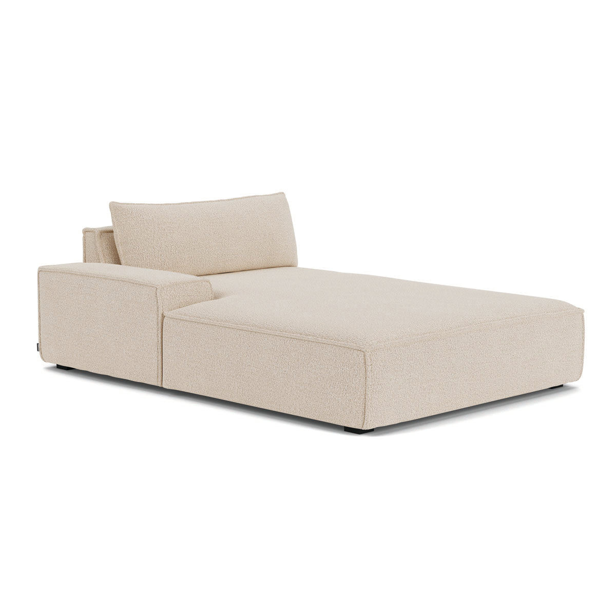 Daphne Boucle 1-Seater Left Chaise Modular Sofa - Modern Living Room Furniture for Small Spaces, Apartments & Cozy Home Decor