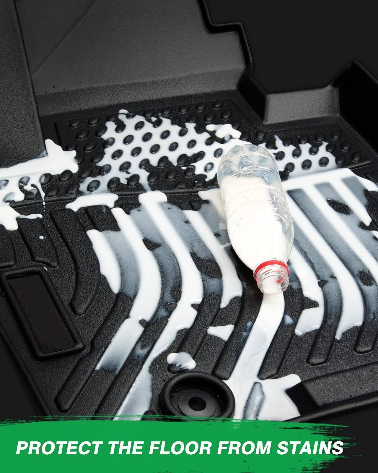 Custom Fit 3D All-Weather Floor Mats for 2013-2019 Nissan Sentra - TPE Thermo Plastic Elastomer Front & Rear Set (3PC) - Perfect for Winter Snow, Mud, and Rain Protection