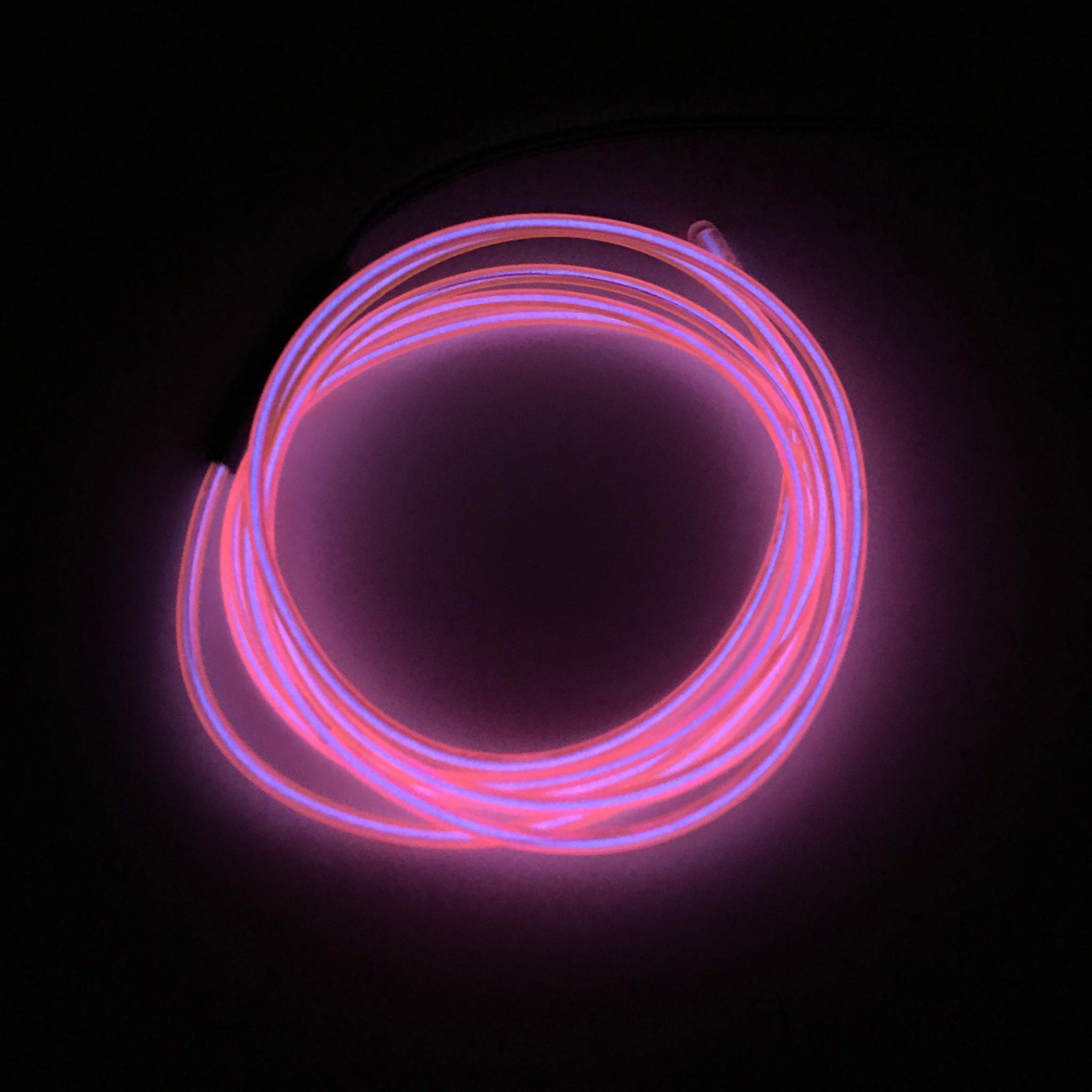 Glow in the Dark El Wire Kit - 4 Foot Flexible Electroluminescent Wire with AAA Battery Pack (Batteries Not Included) for Party Decorations, Costume Lighting, and DIY Projects