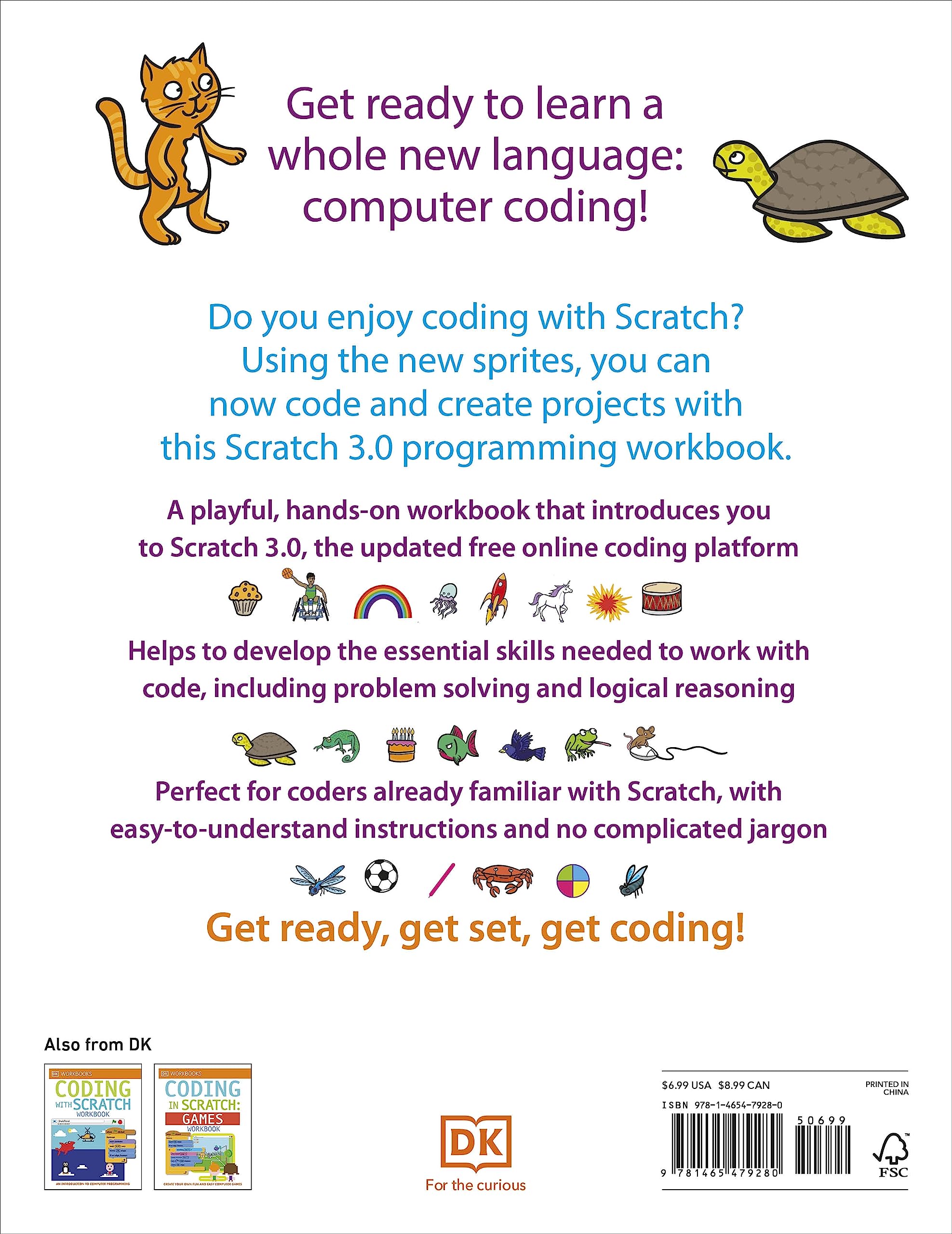 DK Workbooks: Computer Coding with Scratch 3.0 Workbook - Fun Coding Activities for Kids Ages 8-12 | Learn Programming Basics at Home or School