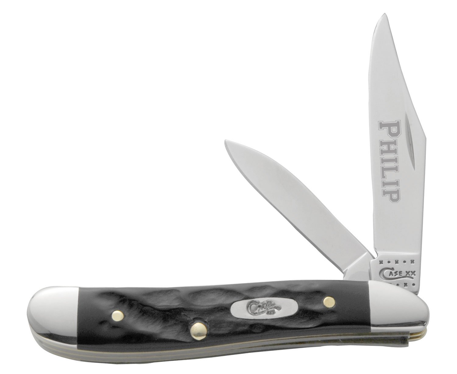 Custom Engraved Black Peanut Pocket Knife - Personalized Gifts for Men, Camping, Hiking & Everyday Carry (EDC)