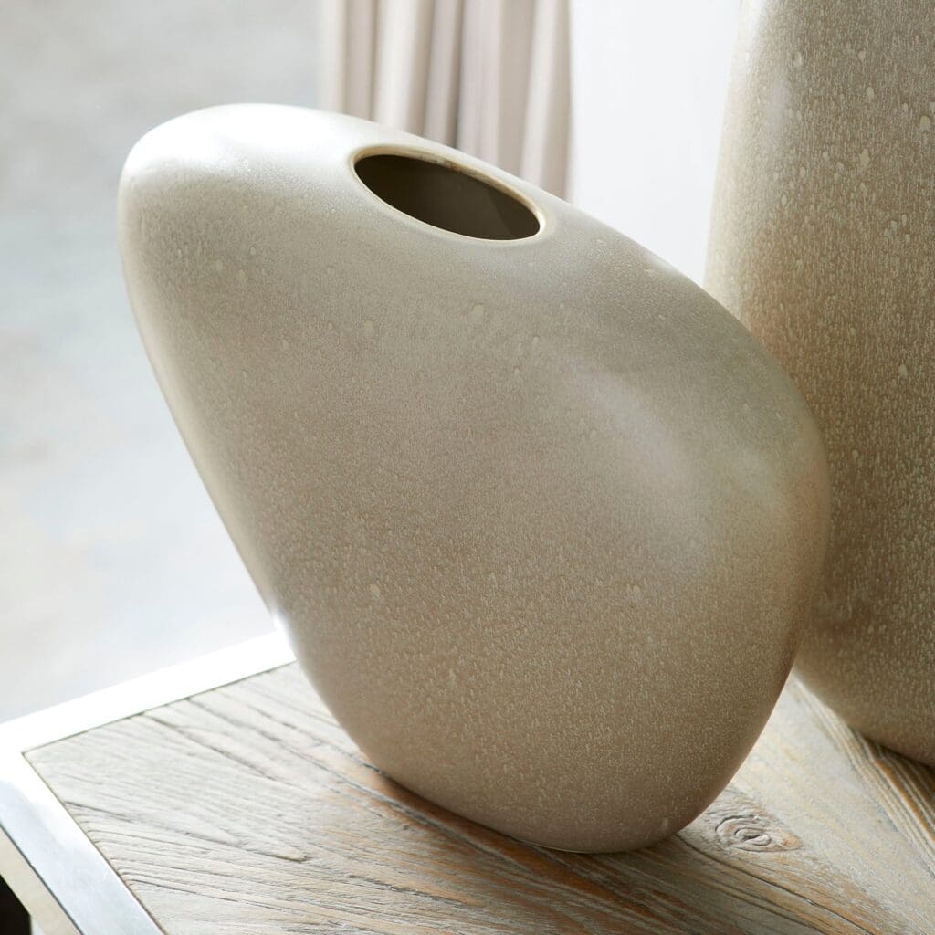 Cyan Design 10834 Pebble Vase - Olive Glaze Medium Ceramic Home Decor for Living Room, Dining Table, Office & Wedding Centerpiece
