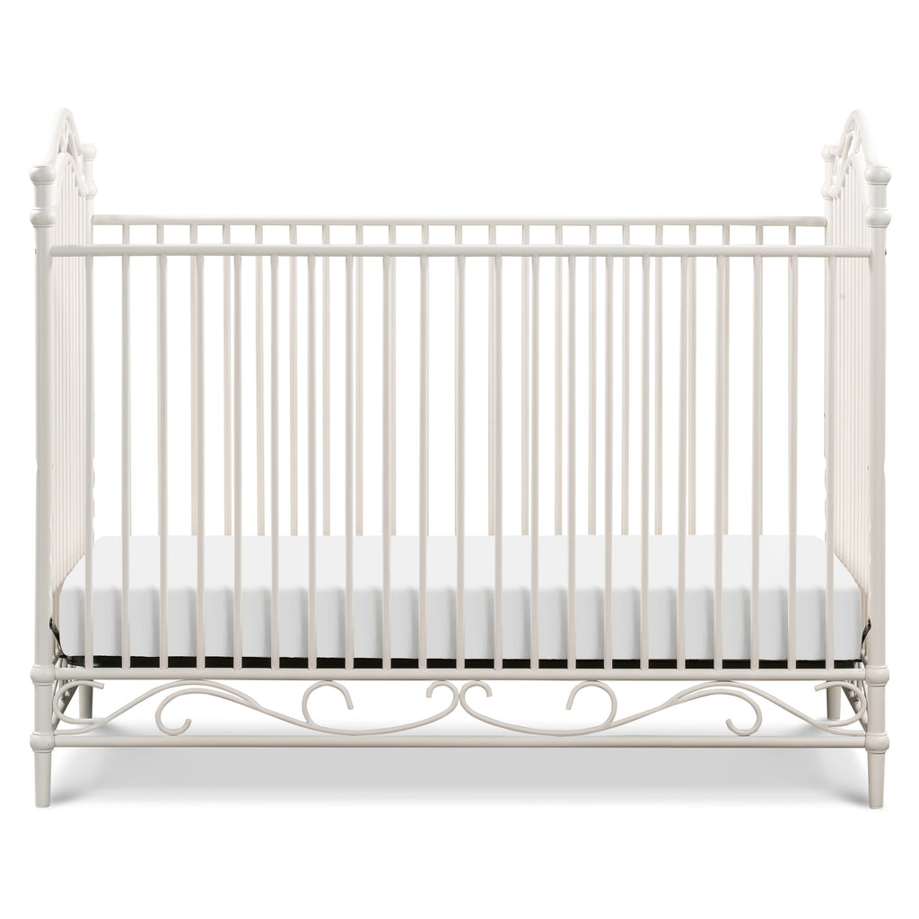 Million Dollar Baby Camellia 3-in-1 Convertible Crib - White Nursery Furniture for Newborn to Toddler | Perfect for Baby Bedroom, Daycare & Guest Room