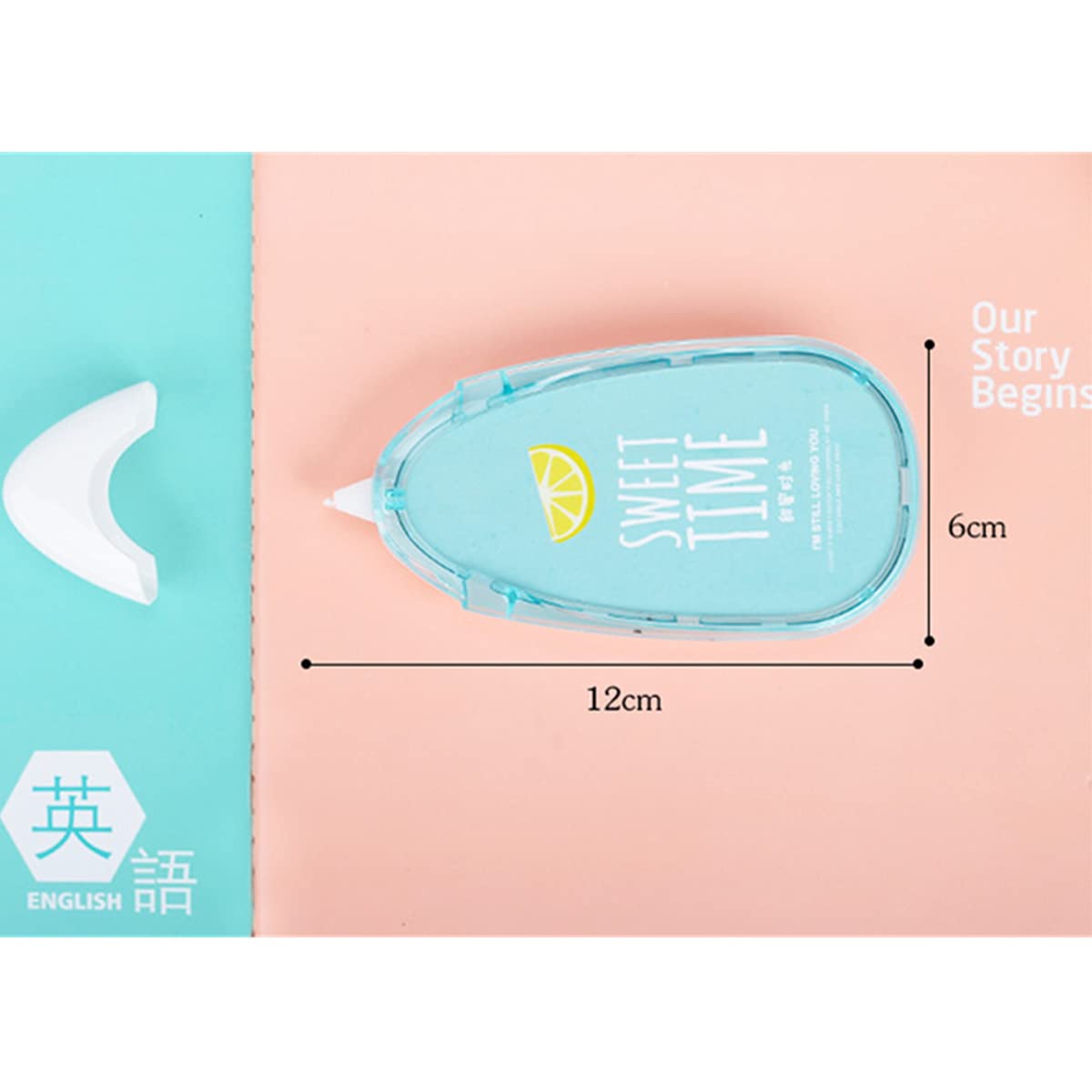 Kawaii Fruits Style Correction Tape - Fun & Cute White Out Roller for School, Office & Homework - Perfect Back to School Gift for Students (2-Pack)