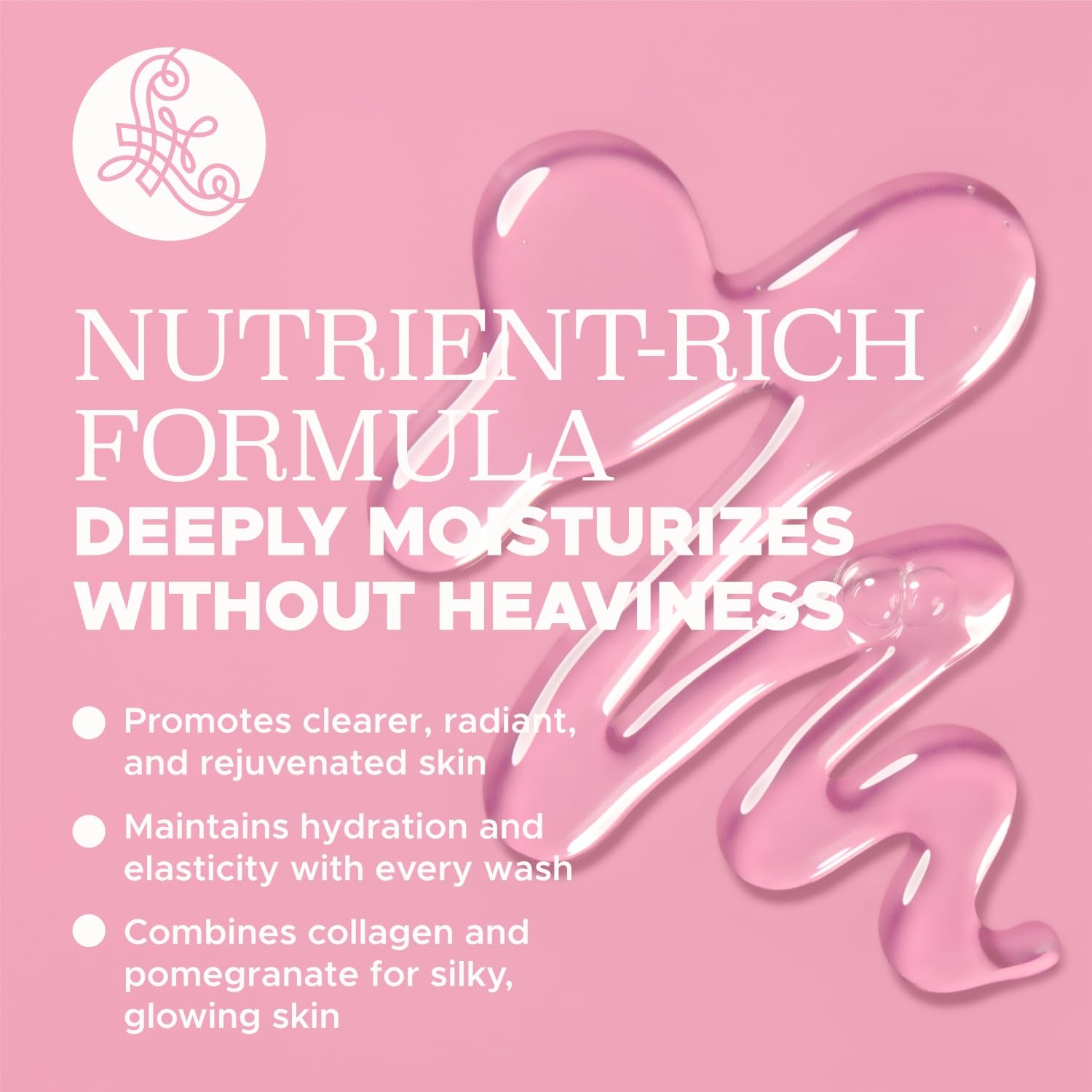 Luseta Rose Oil Body Wash - Hydrating & Moisturizing Shower Gel for Dry Skin | Sulfate-Free, Cleansing & Nourishing Formula for Women & Men | 33.8oz | Perfect for Daily Shower Routine & Spa-Like Relaxation at Home
