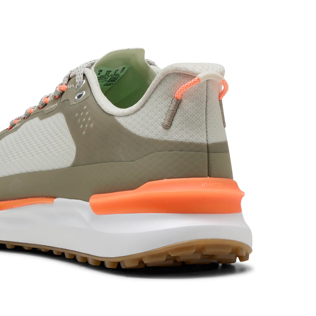 Puma Ignite Elevate X Spikeless Golf Shoes for Men - Gray/Velvet Moss - Lightweight & Comfortable for Walking & Training on the Course