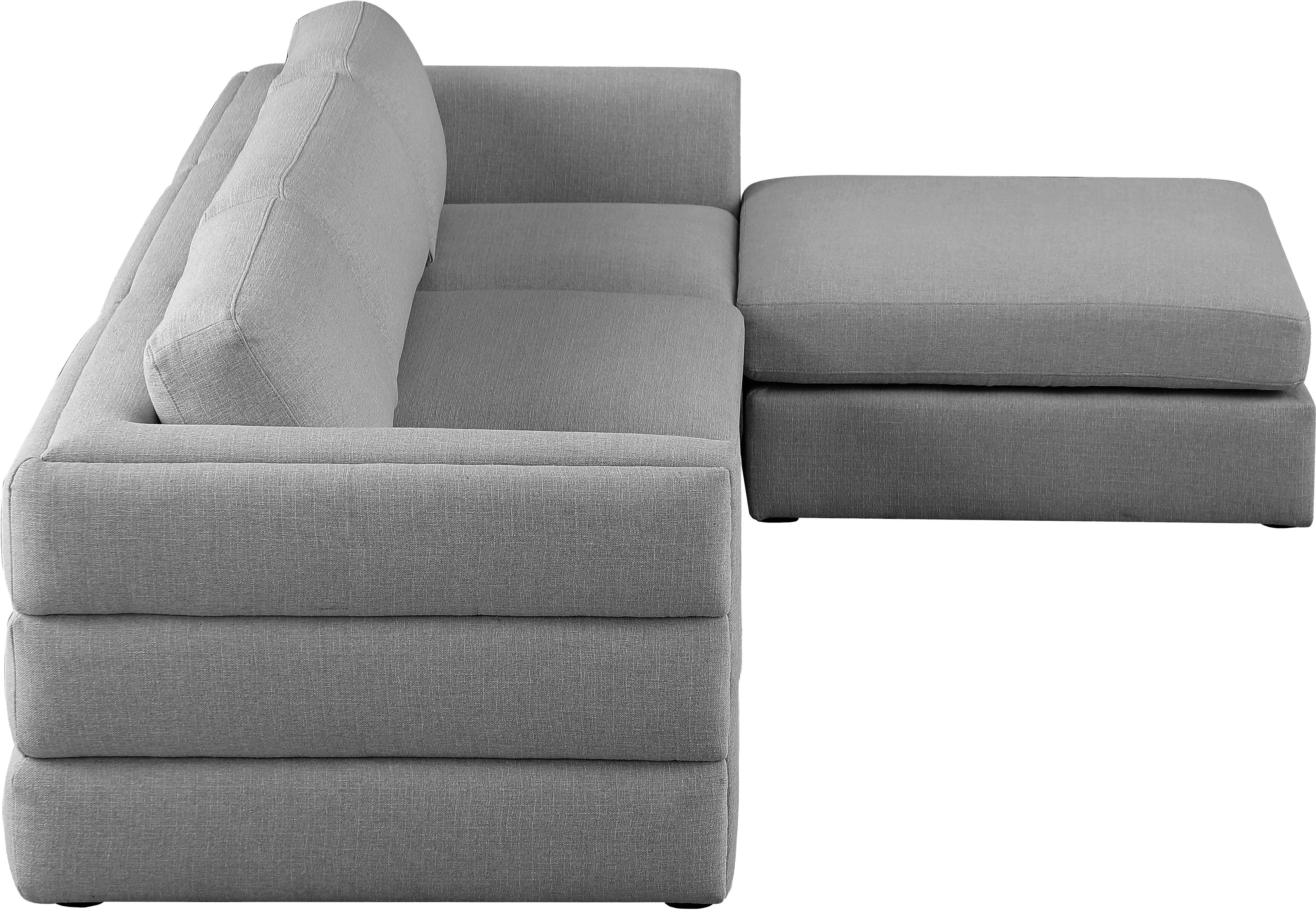 Beckham Durable Linen Textured Fabric Modular Sectional Sofa - Comfortable Modern Living Room Furniture for Home & Office Use