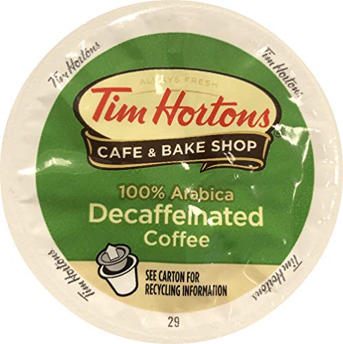 Tim Horton's Decaf Single Serve Coffee Pods, 72 Count - Compatible with Keurig Brewers - Perfect for Home, Office & Travel Use