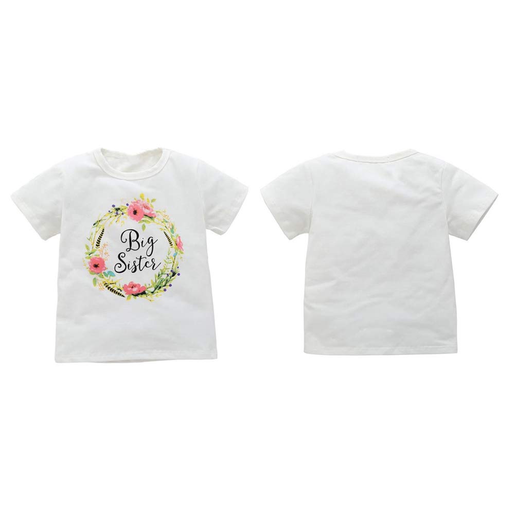 Big Sister Little Sister Matching Outfits - Cute Shirt & Bodysuit Set for Newborn, Infant, Toddler & Kids - Perfect Sibling Gift for Photos, Holidays & Family Occasions