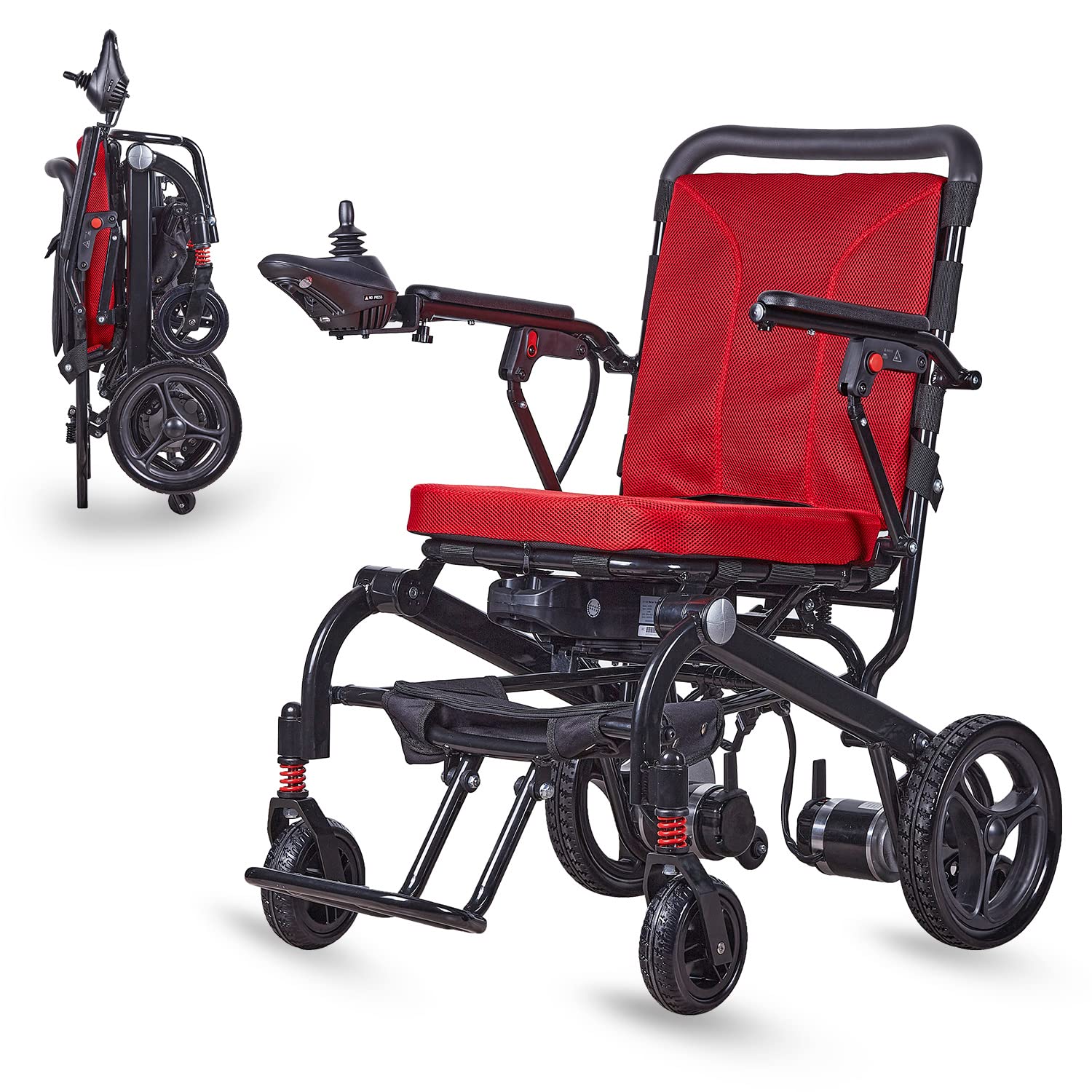 MaritSA Lightweight Foldable Electric Wheelchair - 40 lbs Portable Travel Wheelchair with Intelligent Control | USA Serviced (Model 2) | Perfect for Air Travel, Shopping Malls & Outdoor Adventures
