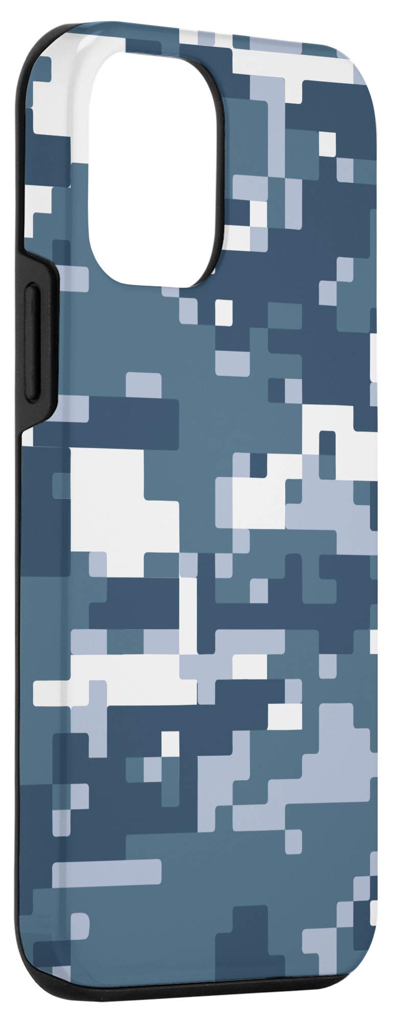 iPhone 12 Mini Military Digital Blue Camouflage Case - Shockproof Protective Cover with Anti-Scratch Design - Perfect for Outdoor Adventures, Travel & Daily Use