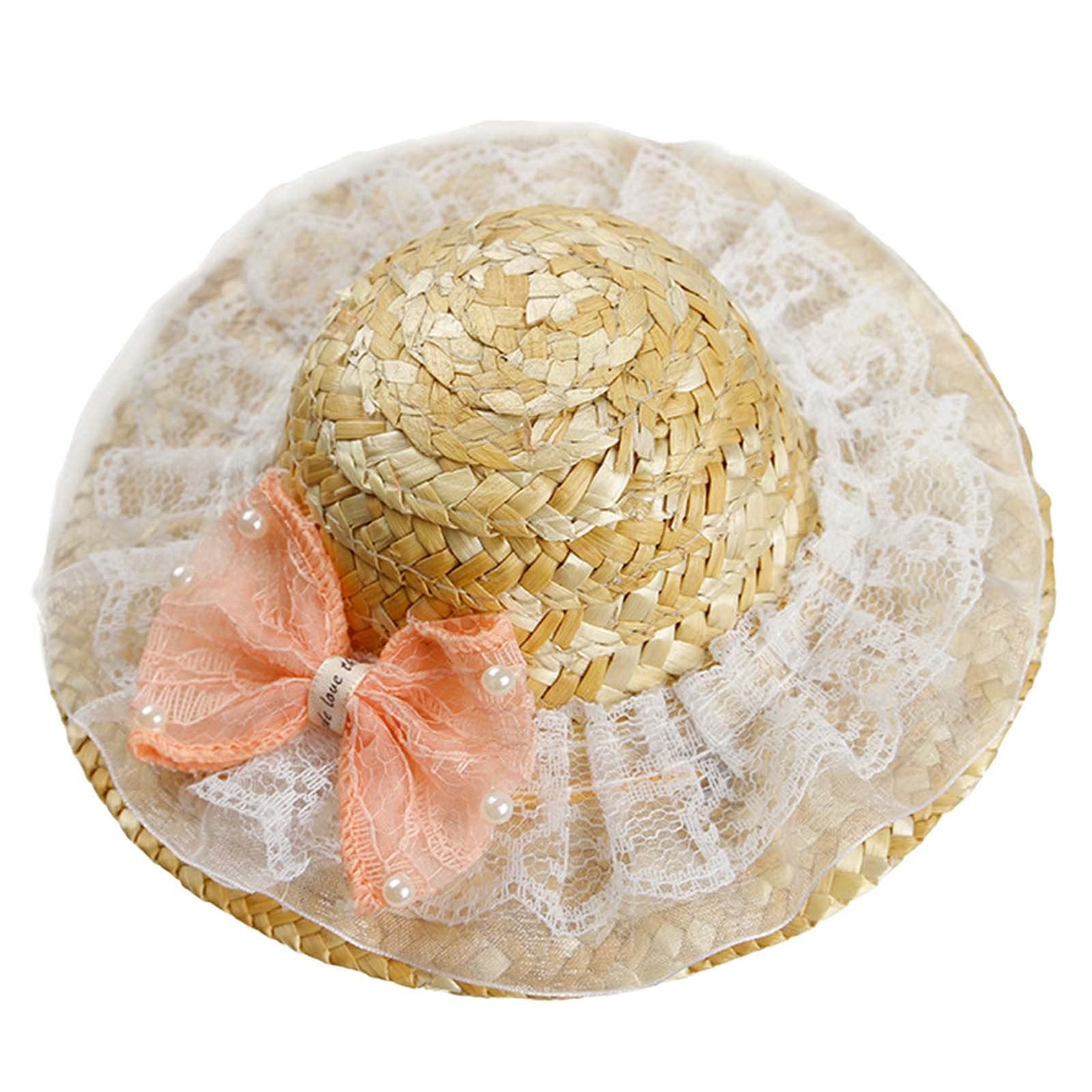 JKRED Pet Flower Lace Hat for Dogs & Cats - Halloween & Photo Shoot Accessory (Pink, L)