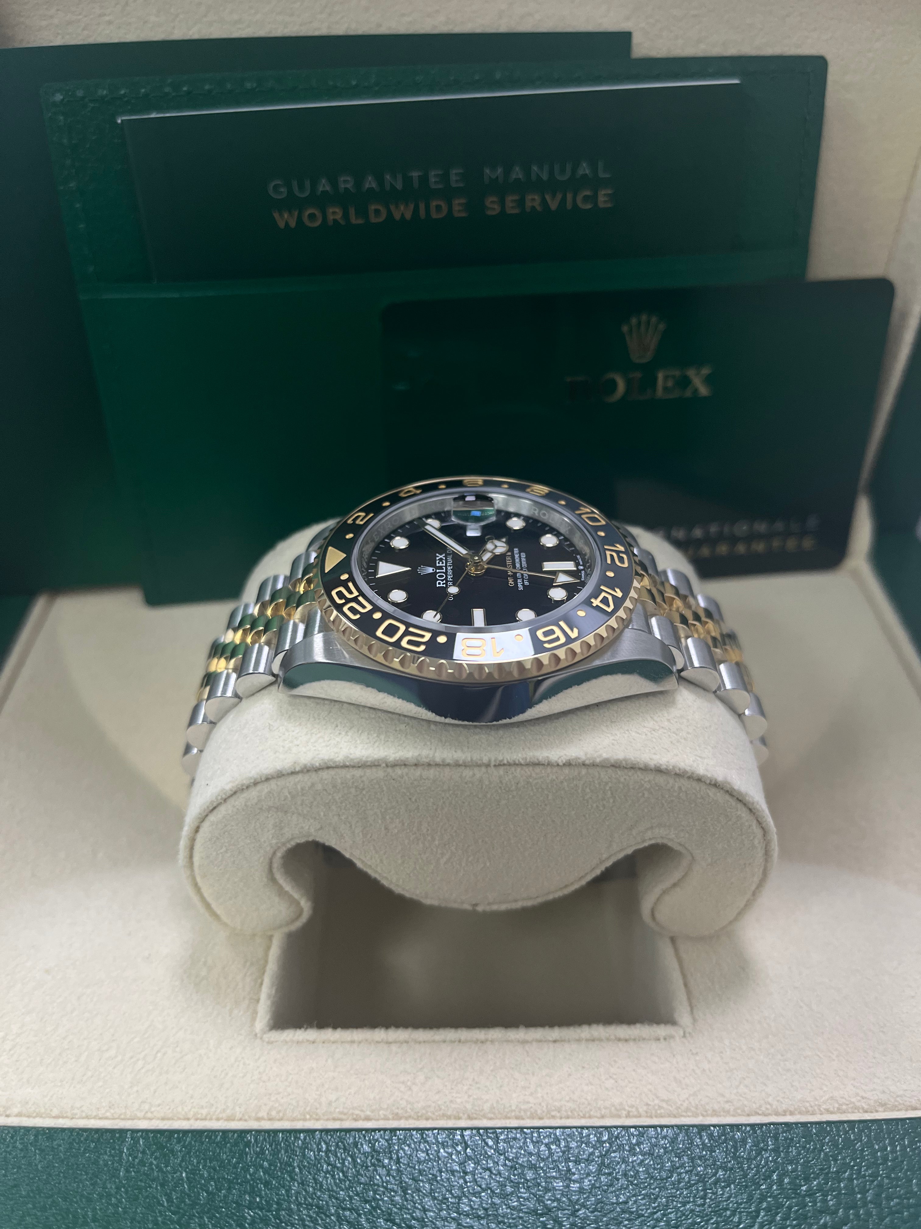 Rolex GMT Master II Two Tone Black Jubilee 126713GRNR Watch - Luxury Stainless Steel & Gold Men's Timepiece for Travel, Business & Special Occasions