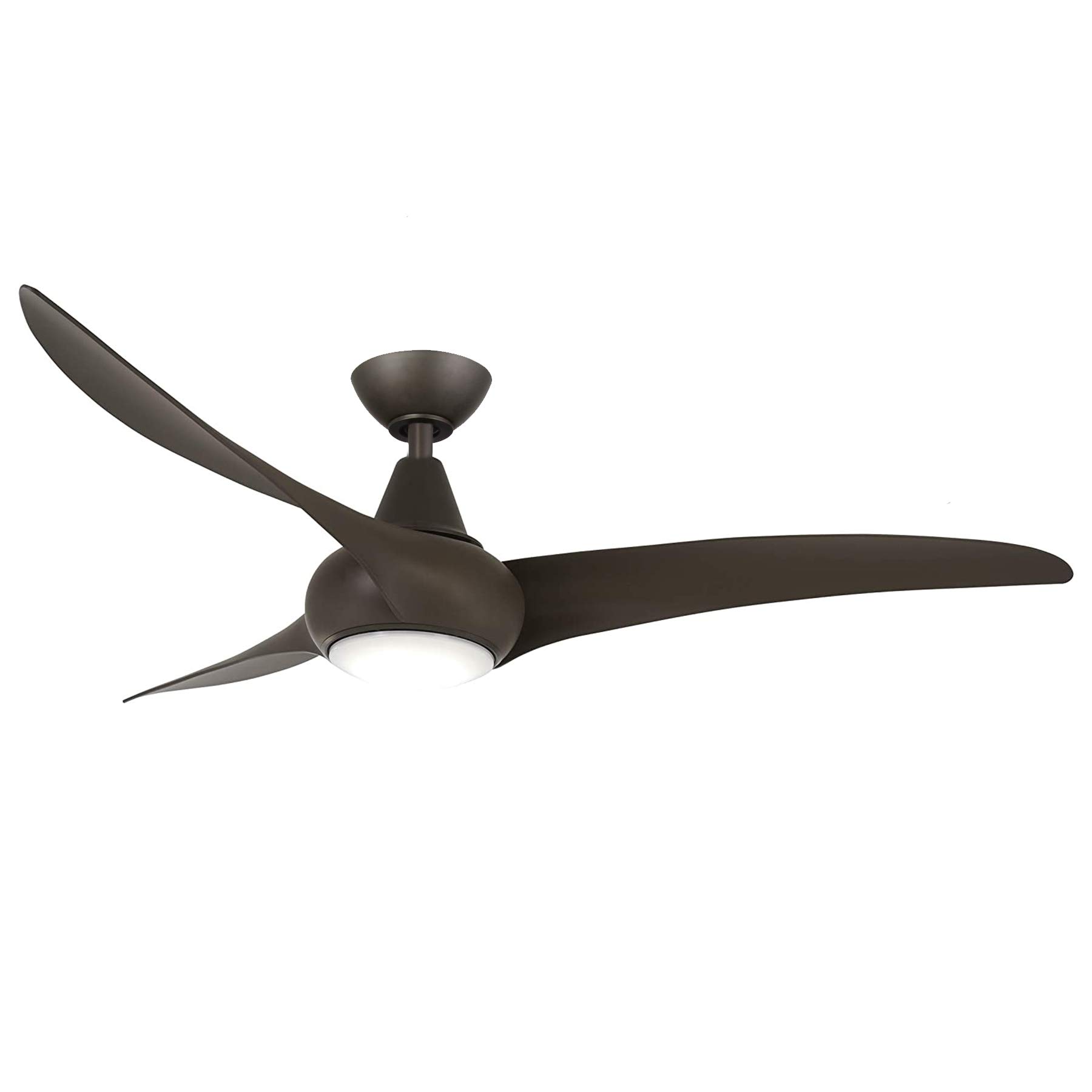 MINKA-AIRE F844-ORB 52 Inch Ceiling Fan with Light - Modern Wave Design Blades, Quiet Reversible Motor - Perfect for Living Room, Bedroom & Outdoor Covered Patio