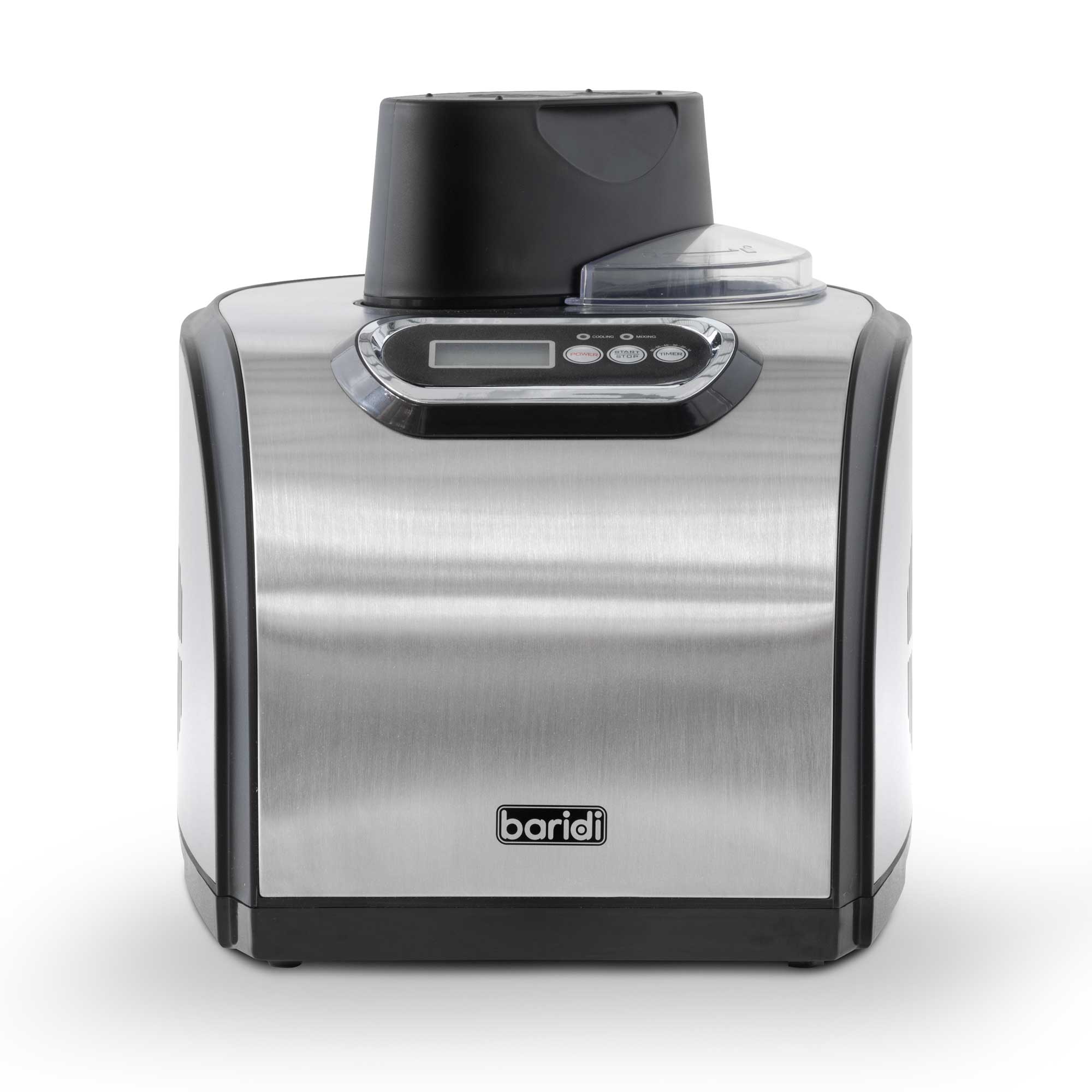 Baridi 1.5L Ice Cream Maker Machine with Fast Freeze Compressor - Make Homemade Gelato, Sorbet & Frozen Yogurt - Perfect for Parties, Desserts & Family Treats