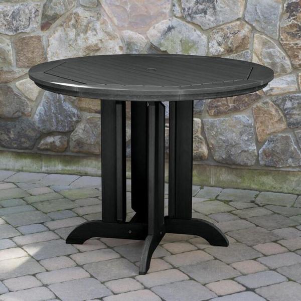 Lehigh 5-Piece Round Counter Height Recycled Plastic Outdoor Dining Set - Patio, Deck, Garden, or Backyard Furniture for Casual Entertaining