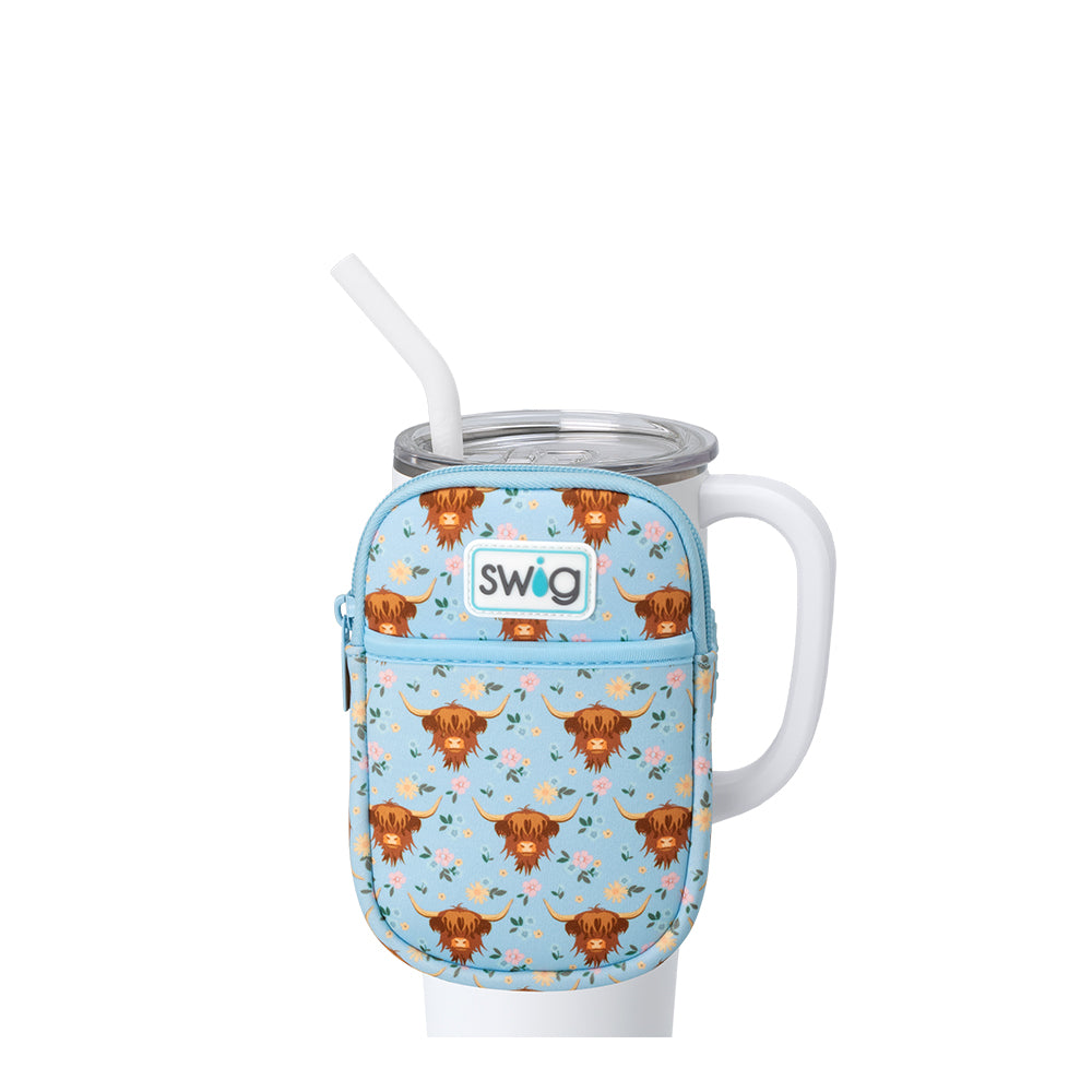 Holy Cow Mega Mug Pouch - Large Insulated Coffee Cup Holder for Travel, Office & Car - Perfect for Commuters & Hot/Cold Beverages
