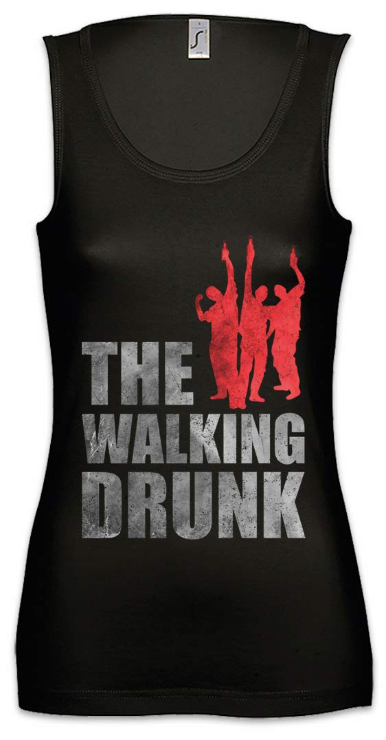 Funny Drunk Walking Women's Tank Top - Gym Workout Shirt for Fitness Training & Casual Wear - Perfect for Parties, Workouts, and Humorous Gifts