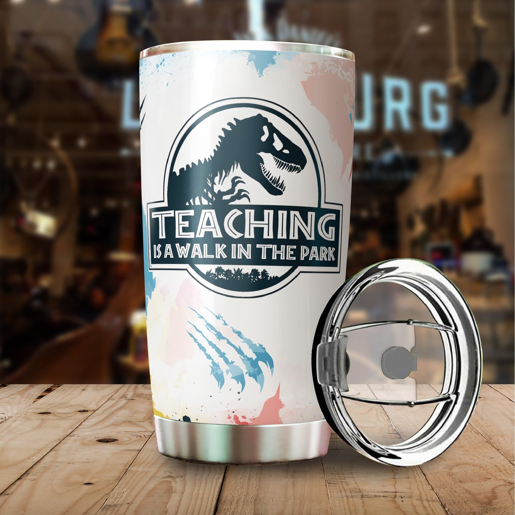 Personalized Teacher Tumbler - Insulated Stainless Steel Travel Mug with Lid - Perfect Teacher Appreciation Gift, Christmas Present & End of Year Thank You Gift for Educators - Great for Classroom, Office or Commute Use