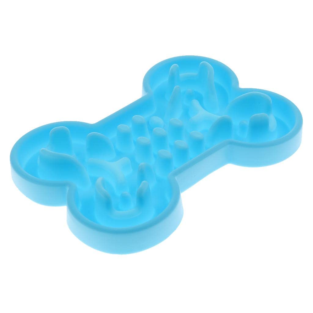 Slow Feed Interactive Pet Bowl for Dogs & Cats - Prevent Bloat & Choking - Blue - Perfect for Mealtime Fun & Portion Control