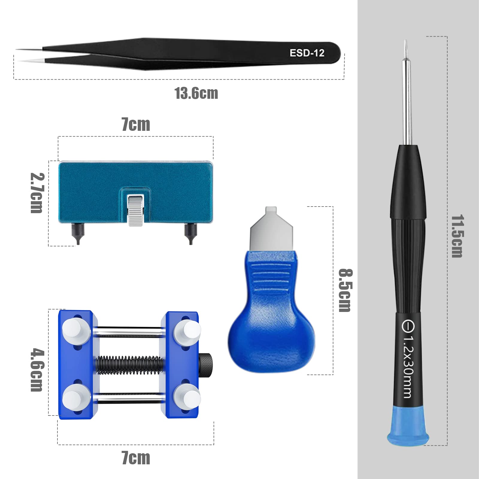 Professional 120-Piece Watch Repair Kit - Includes Watch Battery Replacement Tools & Watch Strap Removal Tools - Perfect for DIY Watch Repair, Jewelry Maintenance & Watchmaker Projects