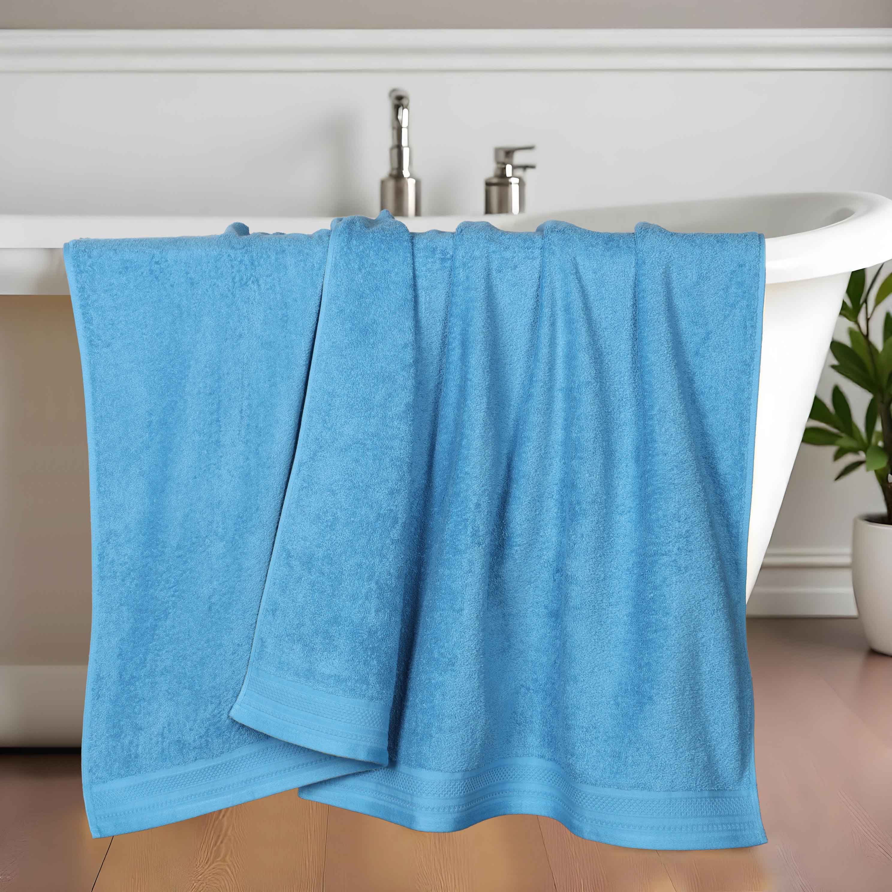 Premium Honeycomb Waffle Weave Cotton Bath Towels - Ultra Soft & Absorbent Luxury Bath Sheets Set of 2 for Spa, Hotel & Home Bathroom Use