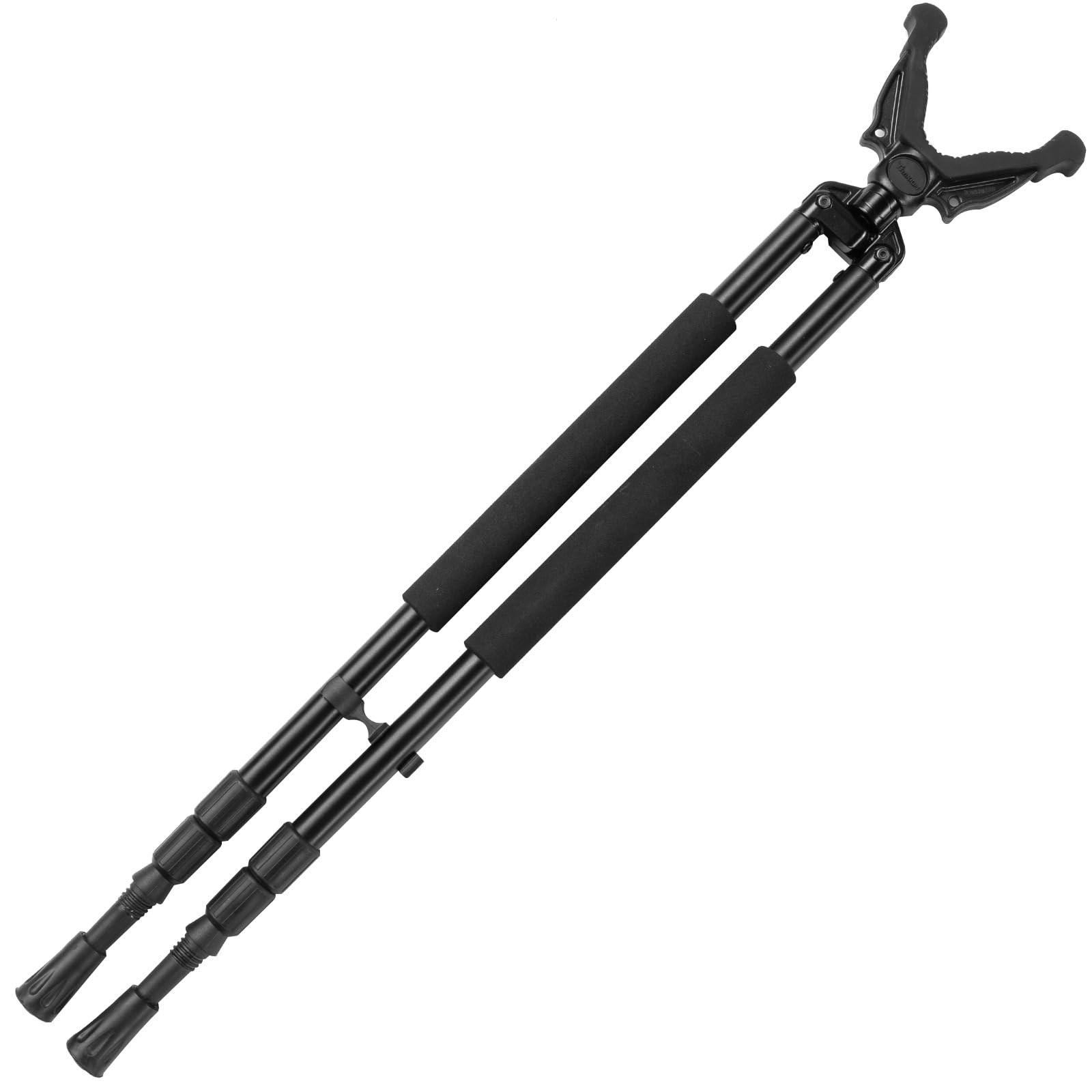 **Adjustable Hunting Bipod with 360° Swivel & V-Yoke Rest – Lightweight Aluminum Tripod for Shooting – Twist Lock, Foam Grip & Spike Feet – Ideal for Rifle Hunting, Target Practice & Outdoor Adventures**