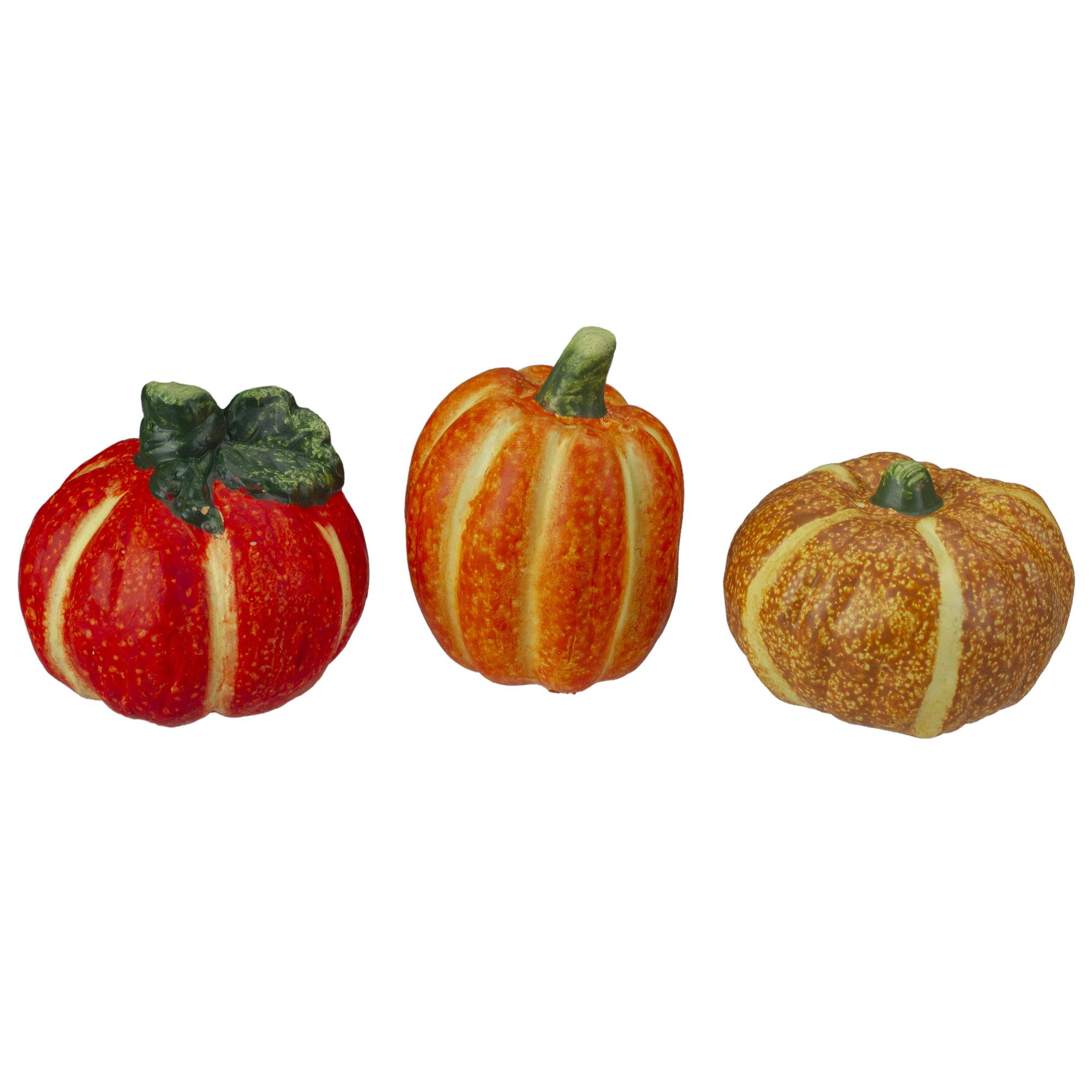 Northlight 6-Piece Fall Harvest Ceramic Pumpkin Decor Set - Autumn Thanksgiving Table Centerpiece, Home Porch & Mantel Decorations