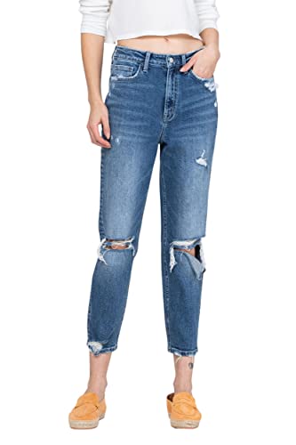 Flying Monkey Women's Straight Leg Jeans - Comfortable Stretch Denim Pants for Casual & Everyday Wear | Perfect for Work, Outings & Relaxing