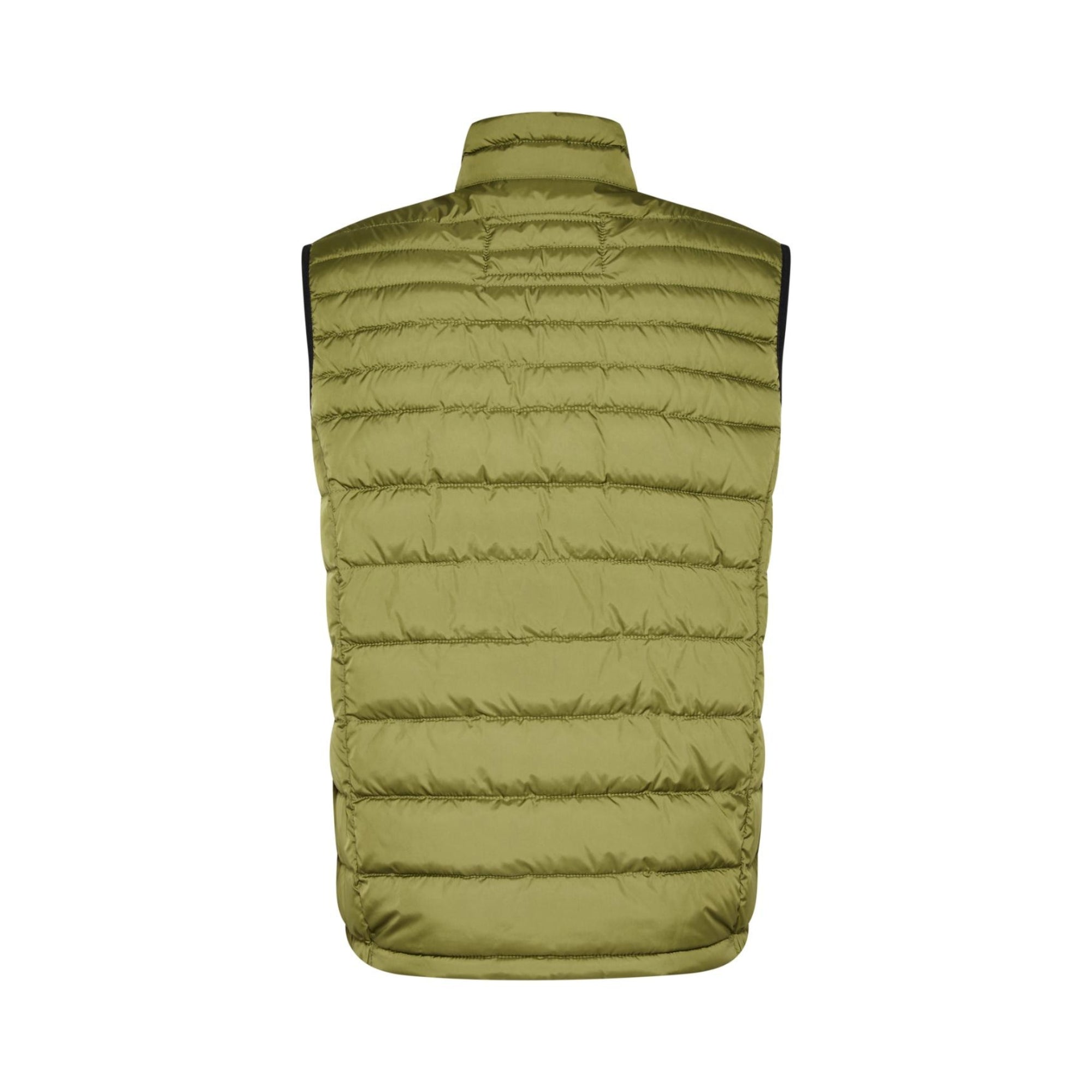 Bugatti Men's Quilted Zip-Up Vest in Moss Green - Lightweight Warm Jacket for Outdoor Hiking, Camping & Casual Wear