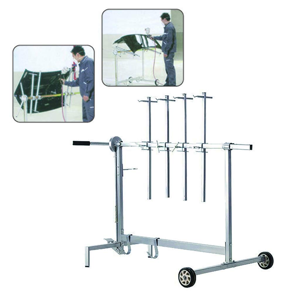 TBVECHI Auto Body Paint Stand Rack - 4 Position Adjustable Hood Panel Hook Hanger for Car Spray Painting | Durable Vehicle Body Parts Holder for Professional Auto Repair Shops & DIY Garage Use