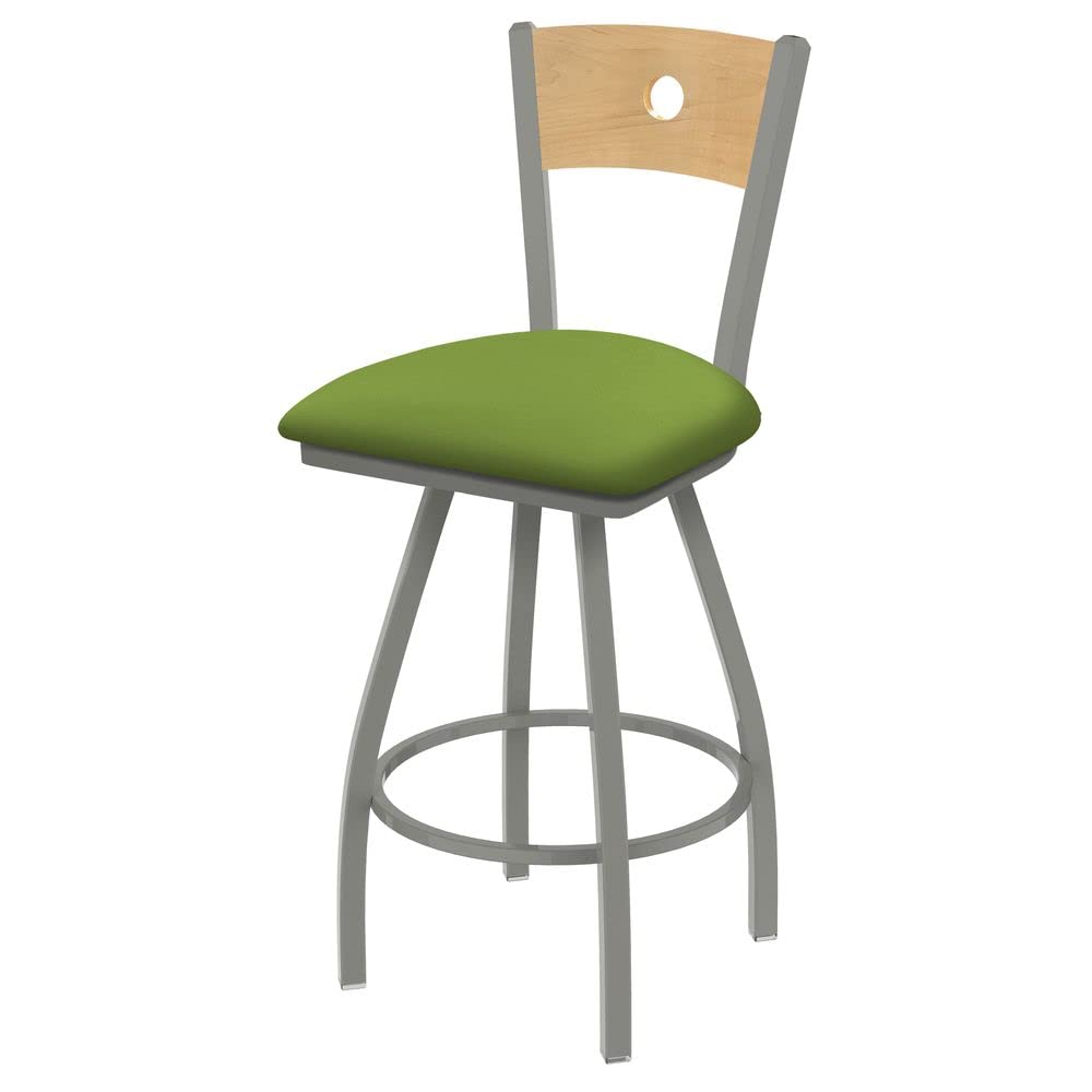 Holland Bar Stool Co. XL 830 Voltaire Swivel Bar Stool in Canter Kiwi Green - Modern Kitchen Island & Home Bar Seating for Dining & Entertaining