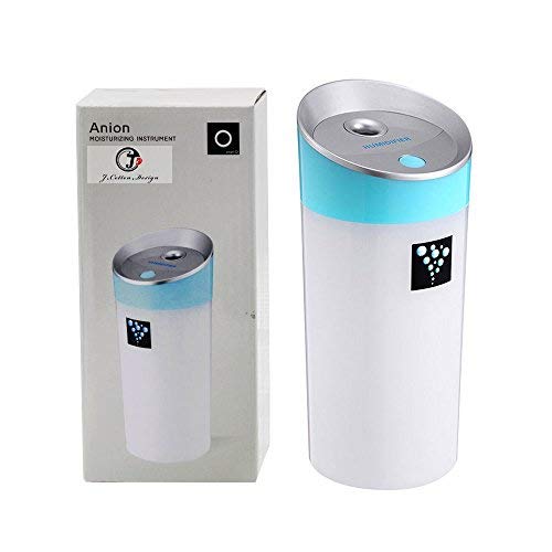 Anion Air Humidifier with LED Night Light - 500ml Ultrasonic Cool Mist Humidifier for Home, Office, Nursery & Car | Quiet Operation for Better Sleep, Skin Moisturizing & Air Purification | Perfect for Dry Climate, Allergies & Baby Rooms