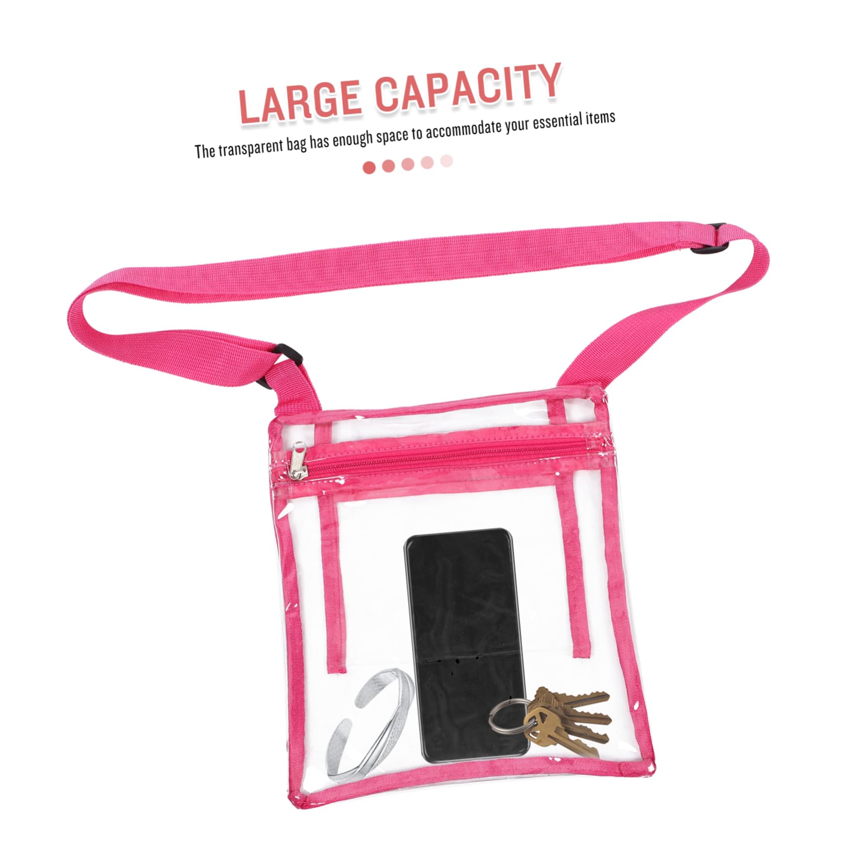 Parliky Crossbody Bag for Women - PVC Clear Phone Purse, Small Stadium Approved Shoulder Bag for Concerts, Festivals & Events - Perfect for Music Shows, Sports Games & Travel