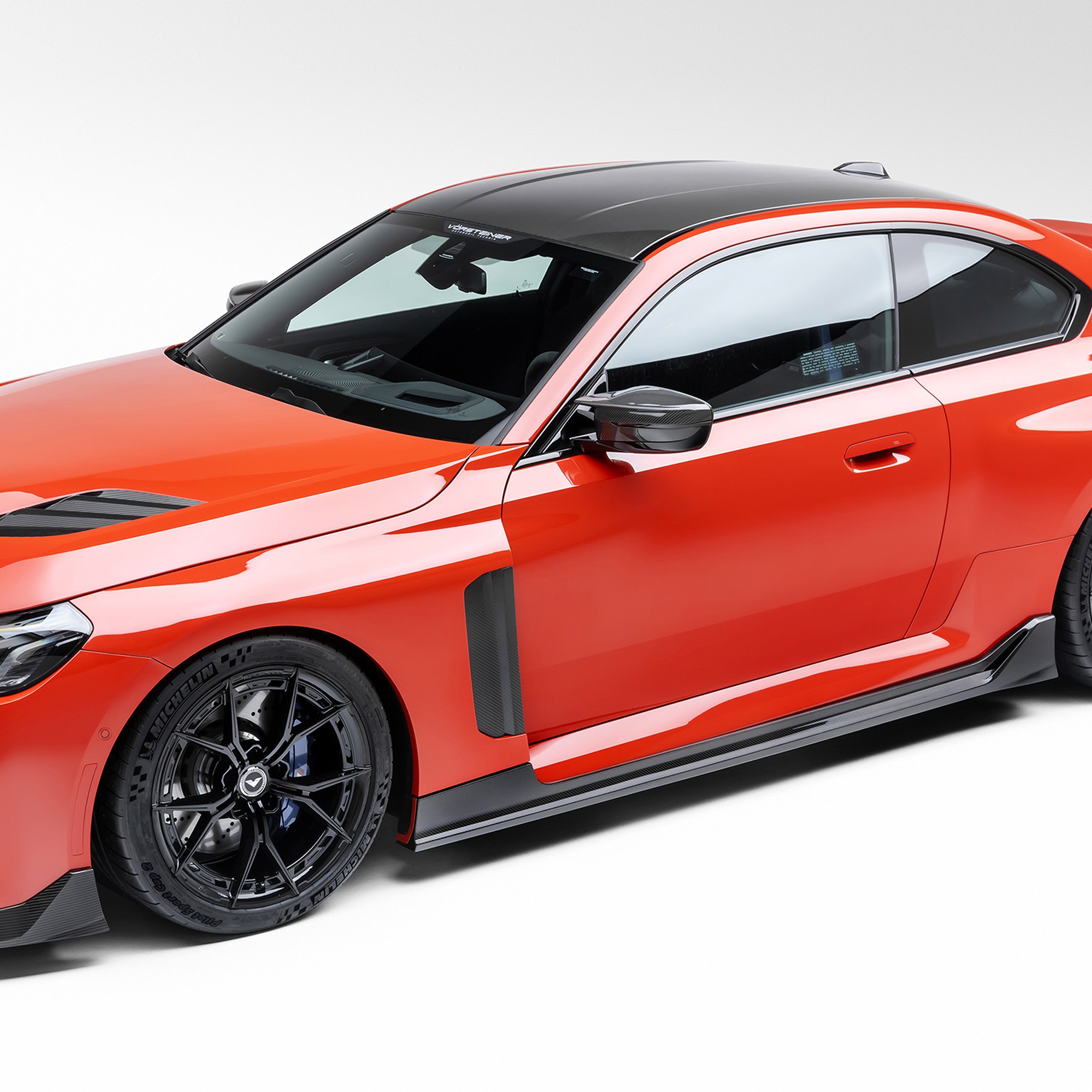 BMW G8X M2 VRS Aero Vented Fenders with Side Skirts - Carbon Fiber PP 2X2 Glossy V Style™️ - High-Performance Upgrade for Track & Street Racing